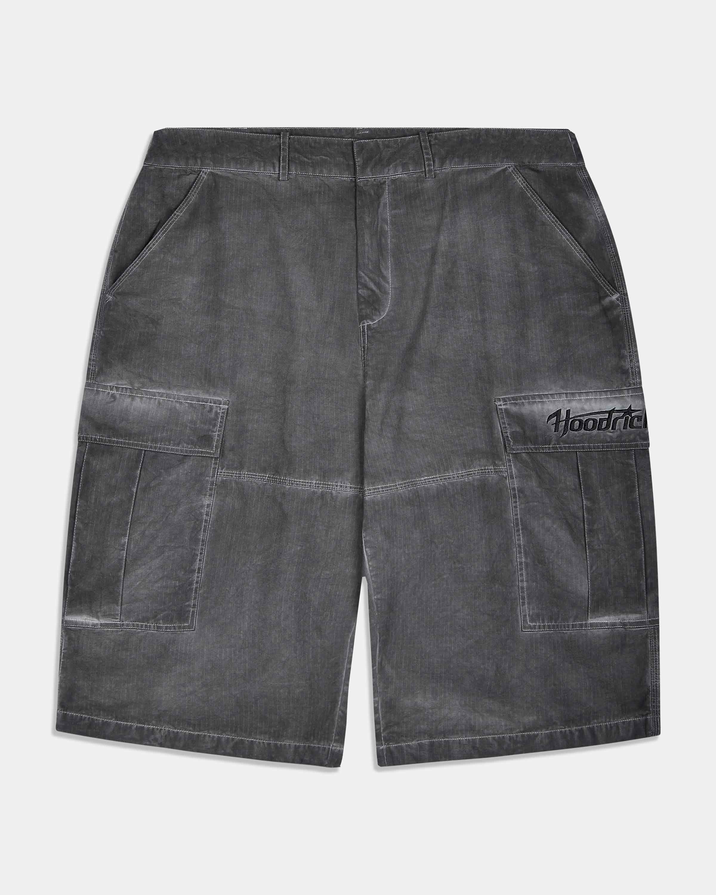 Cast Ripstop Cargo Shorts - Black by Hoodrich