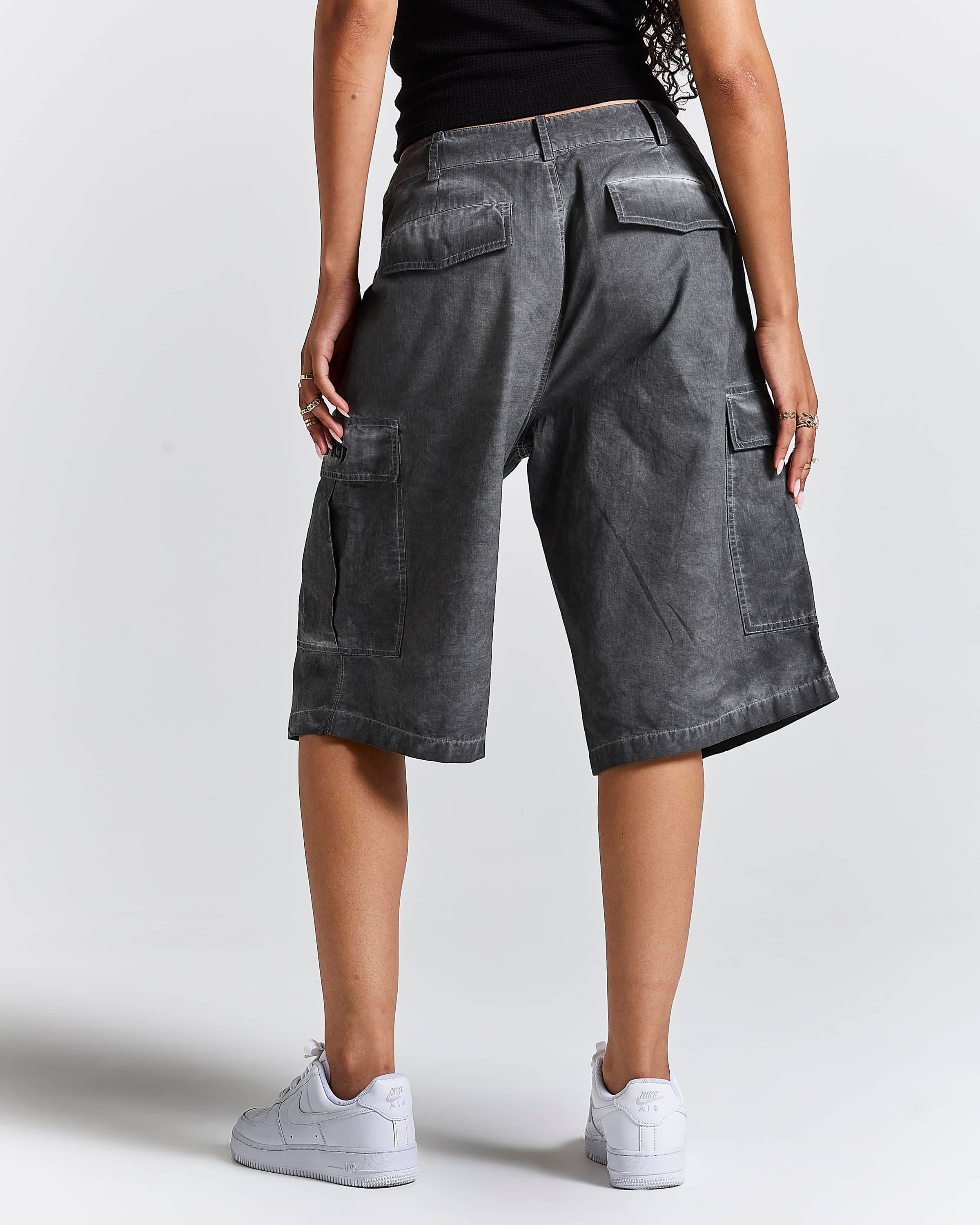 Cast Ripstop Cargo Shorts - Black by Hoodrich
