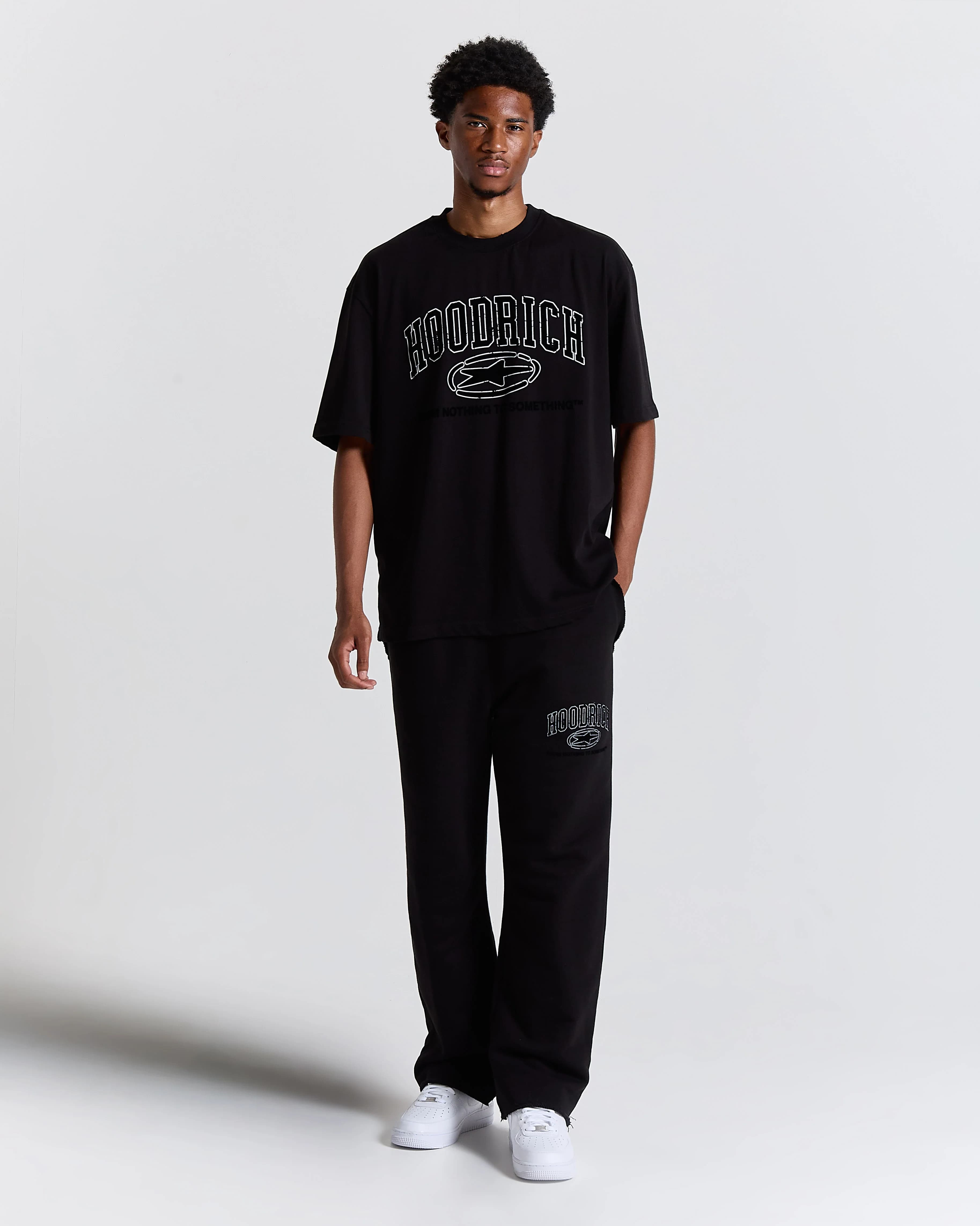 Fray Wide Leg Jogger - Black 3