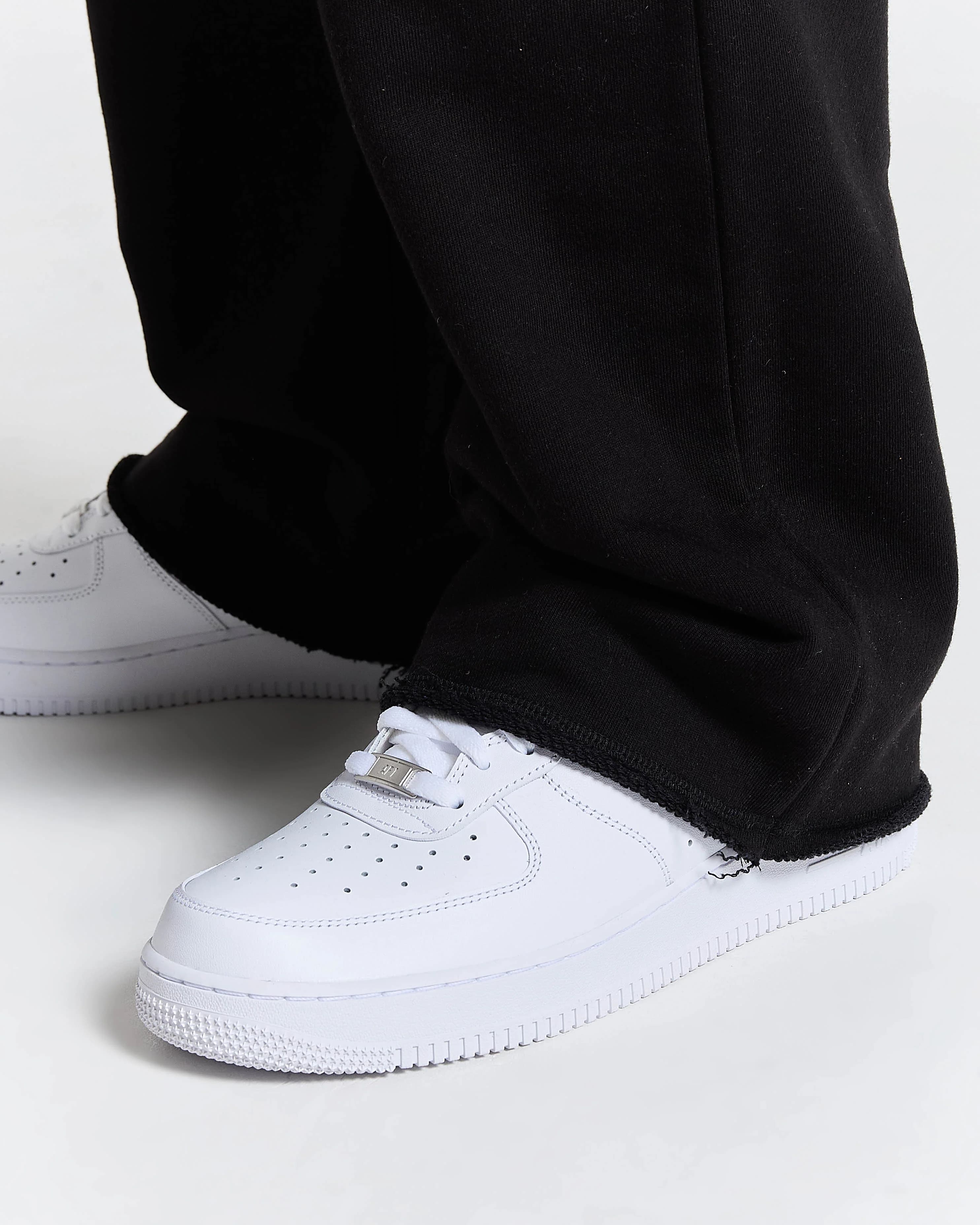 Fray Wide Leg Jogger - Black 7