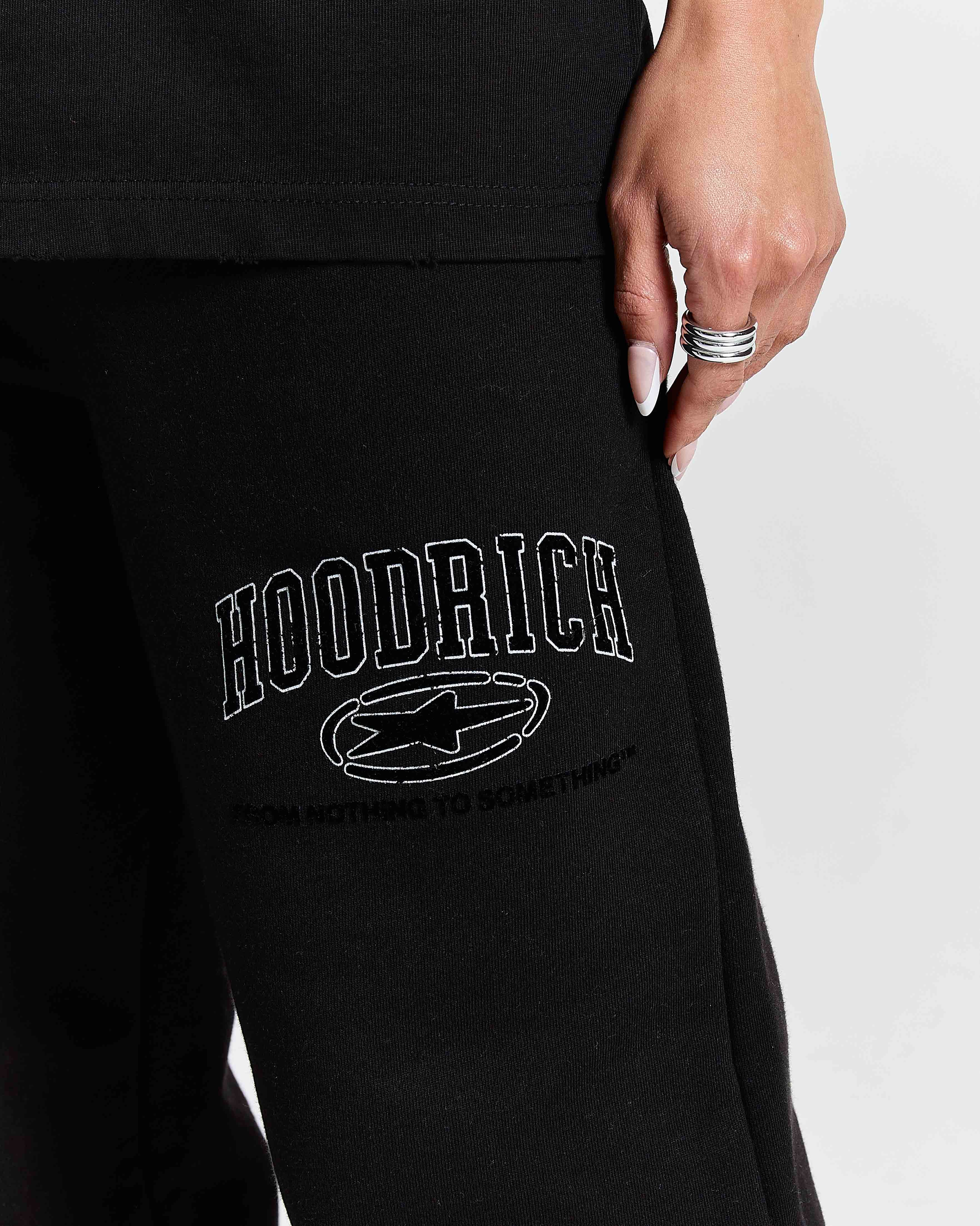 Fray Wide Leg Jogger - Black 12