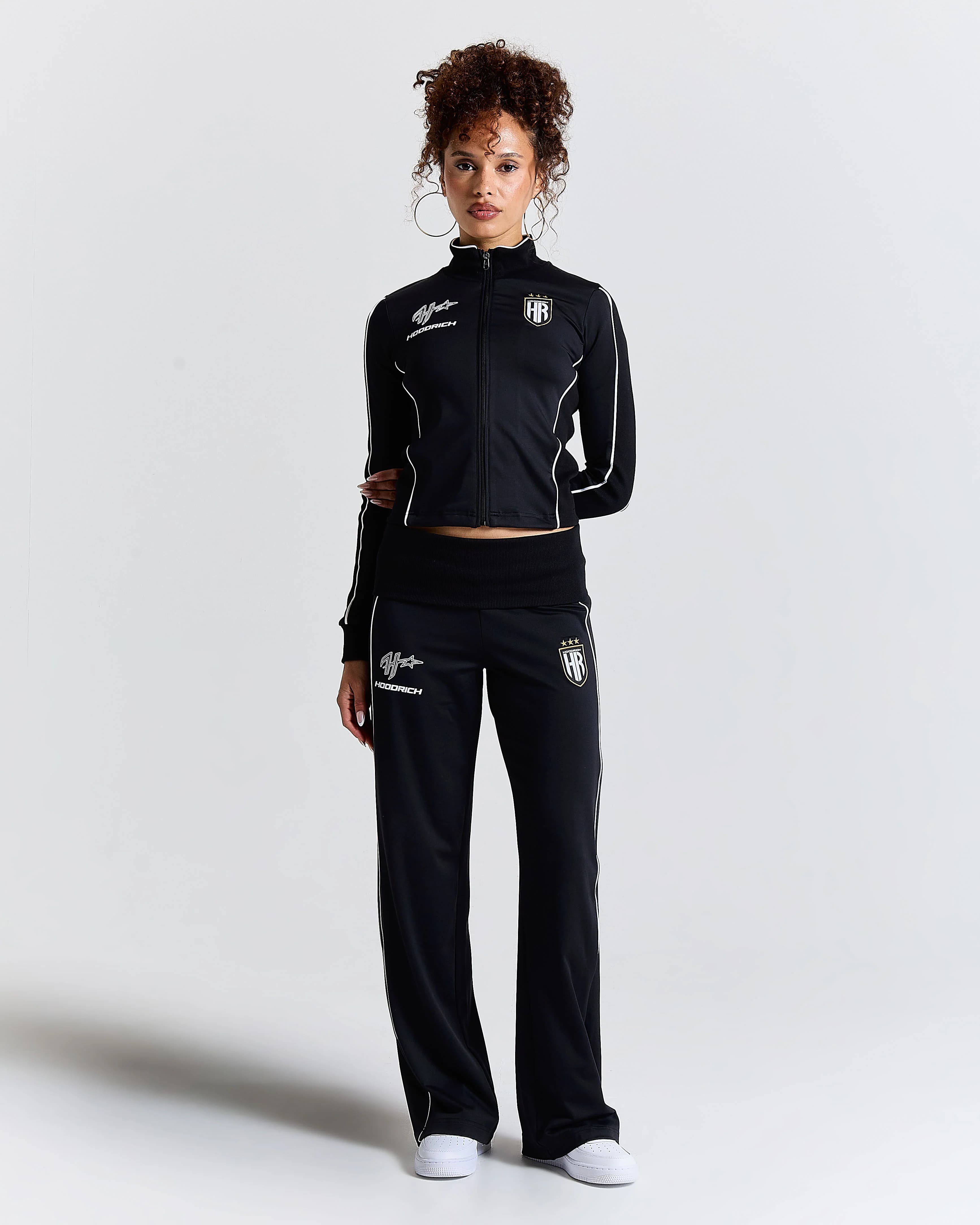 Glide Football Wide Leg Track Pants - Black 3