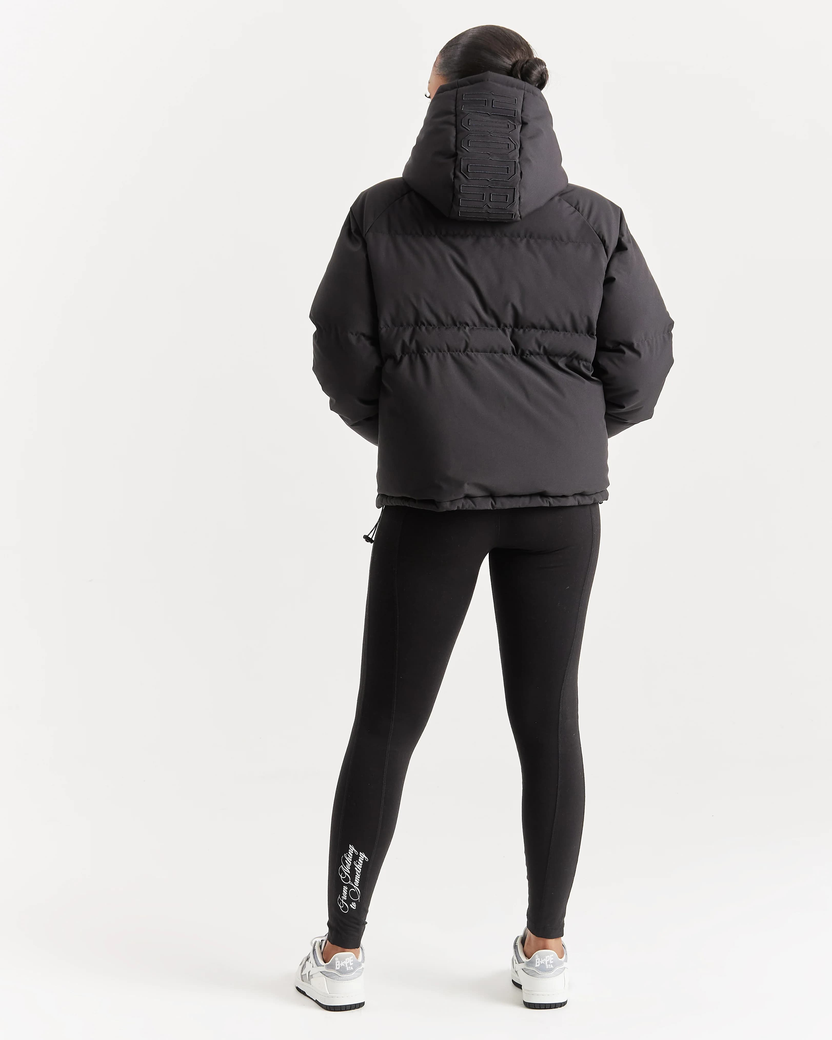 Lara Puffer Jacket - Black/Sliver by Hoodrich
