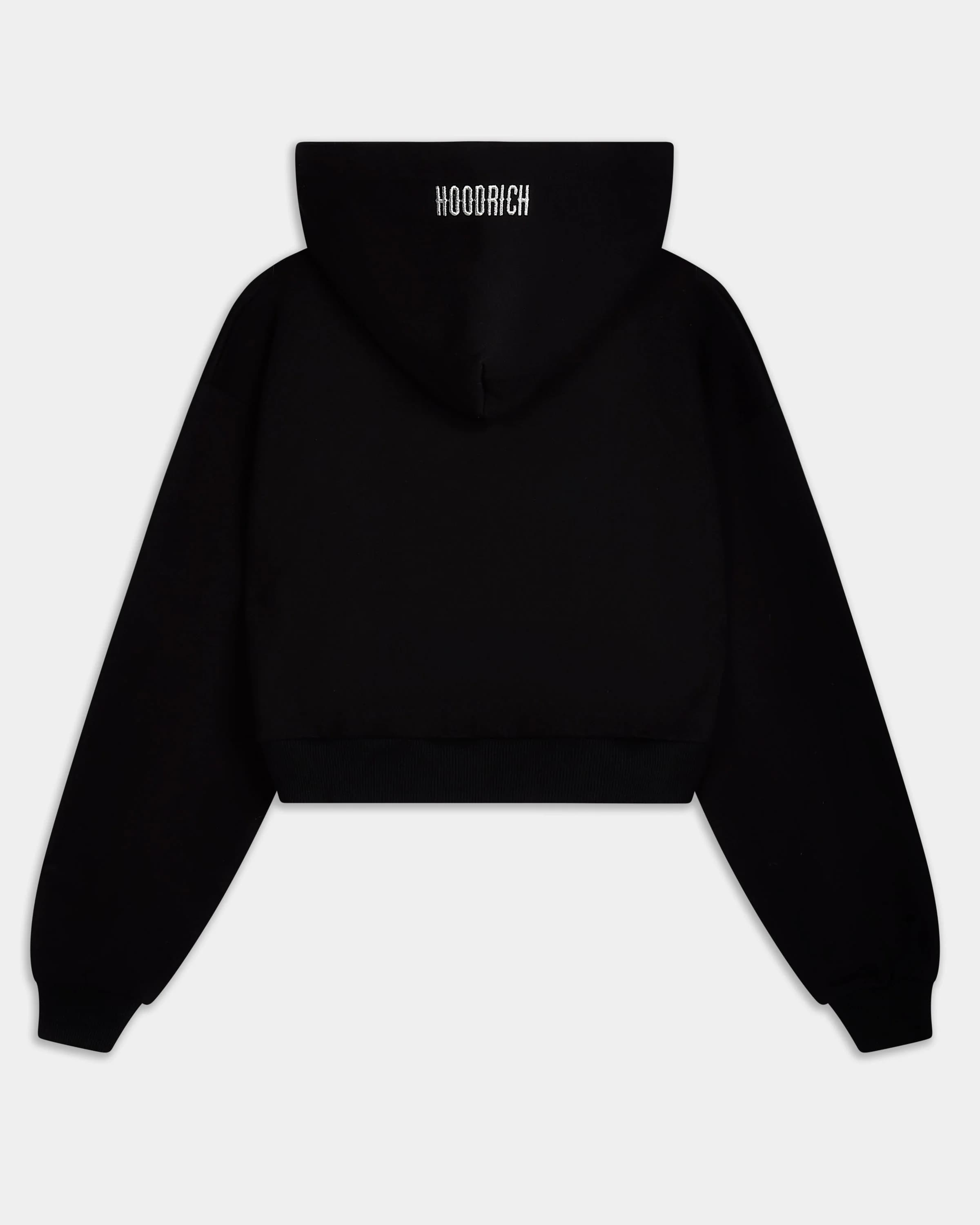 Solace Boxy Zip Hoodie - Black/Silver Rhinestone 5