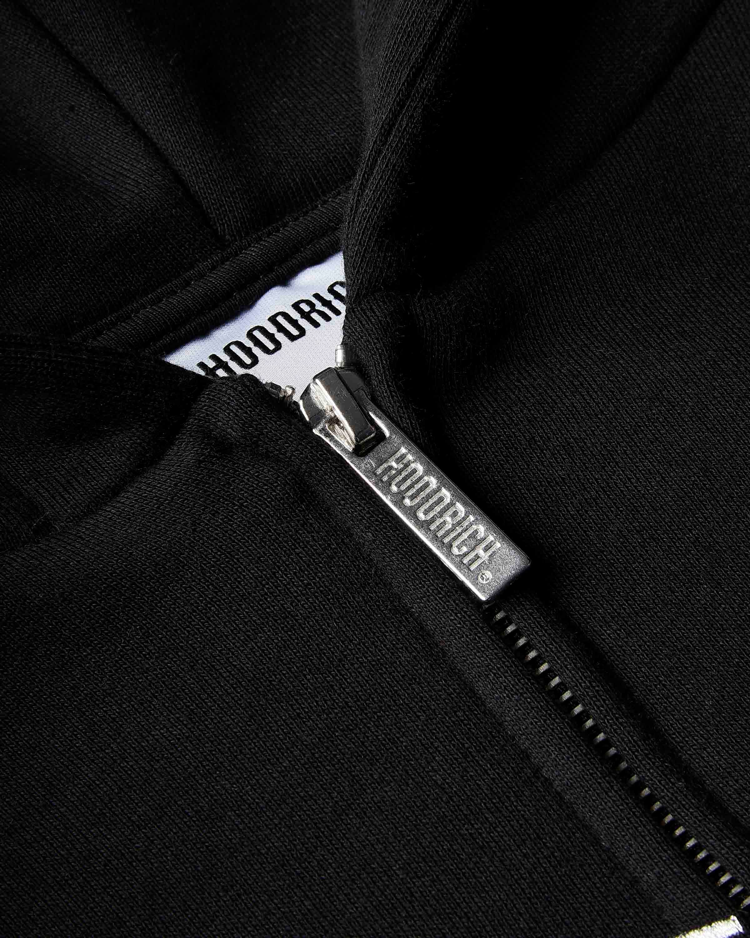 Solace Boxy Zip Hoodie - Black/Silver Rhinestone 4