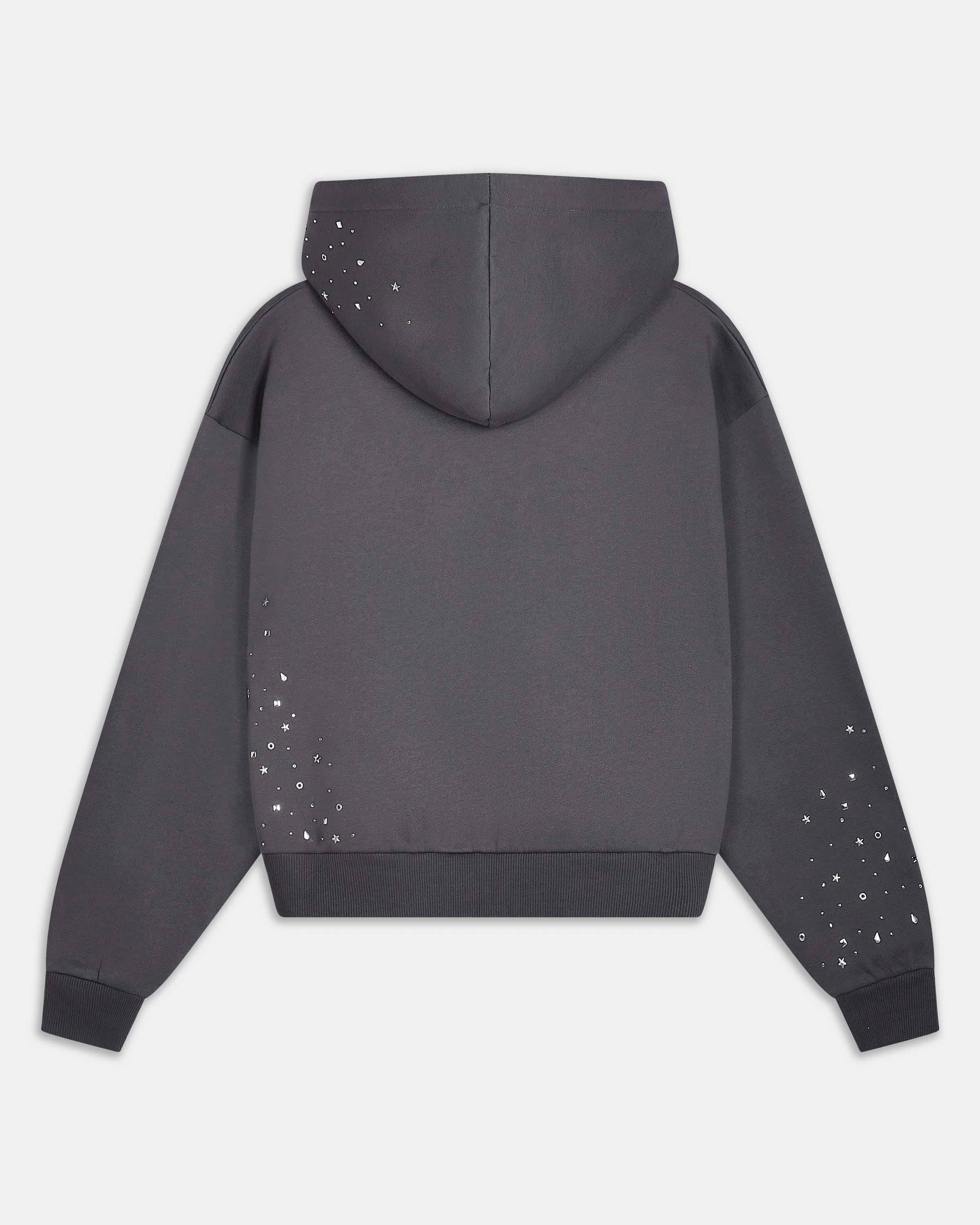 Clash Mid Length Zip Hoodie - Grey/Silver 7