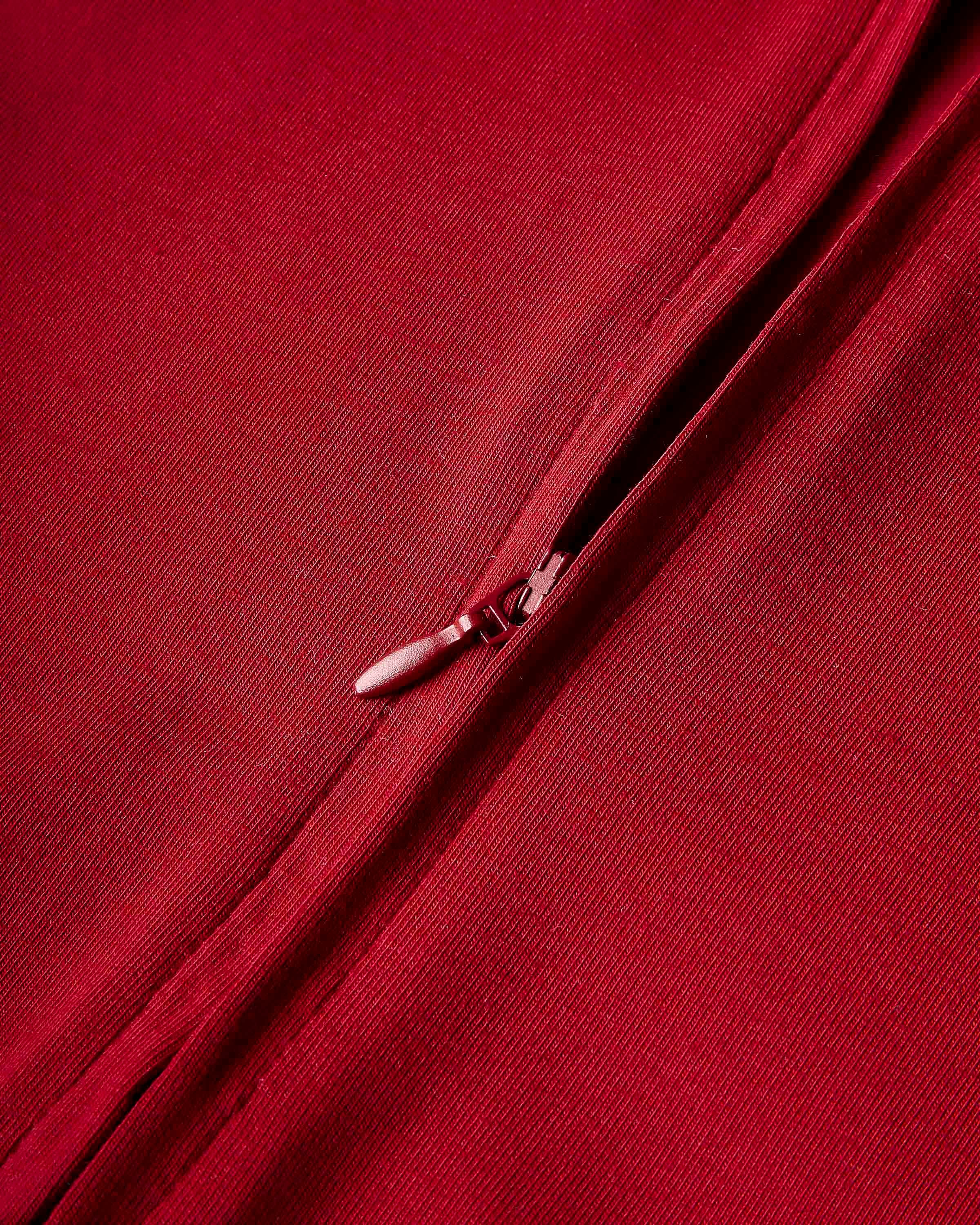 Gleam Fitted Zip Hoodie - Red/Black 6