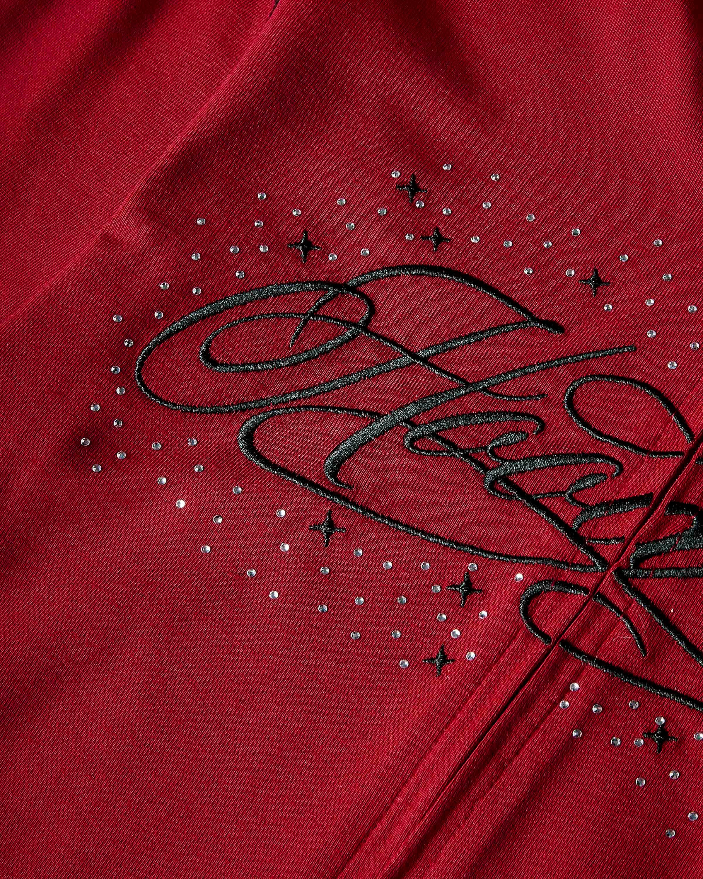 Gleam Fitted Zip Hoodie - Red/Black 5