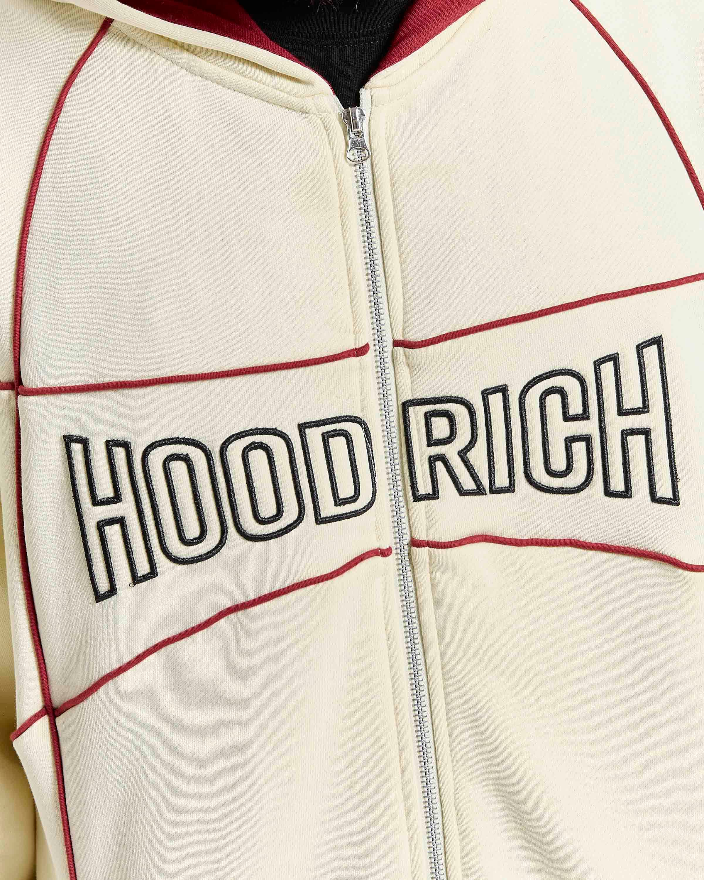 Trace Zip Relaxed Fit Hoodie - Ivory 3