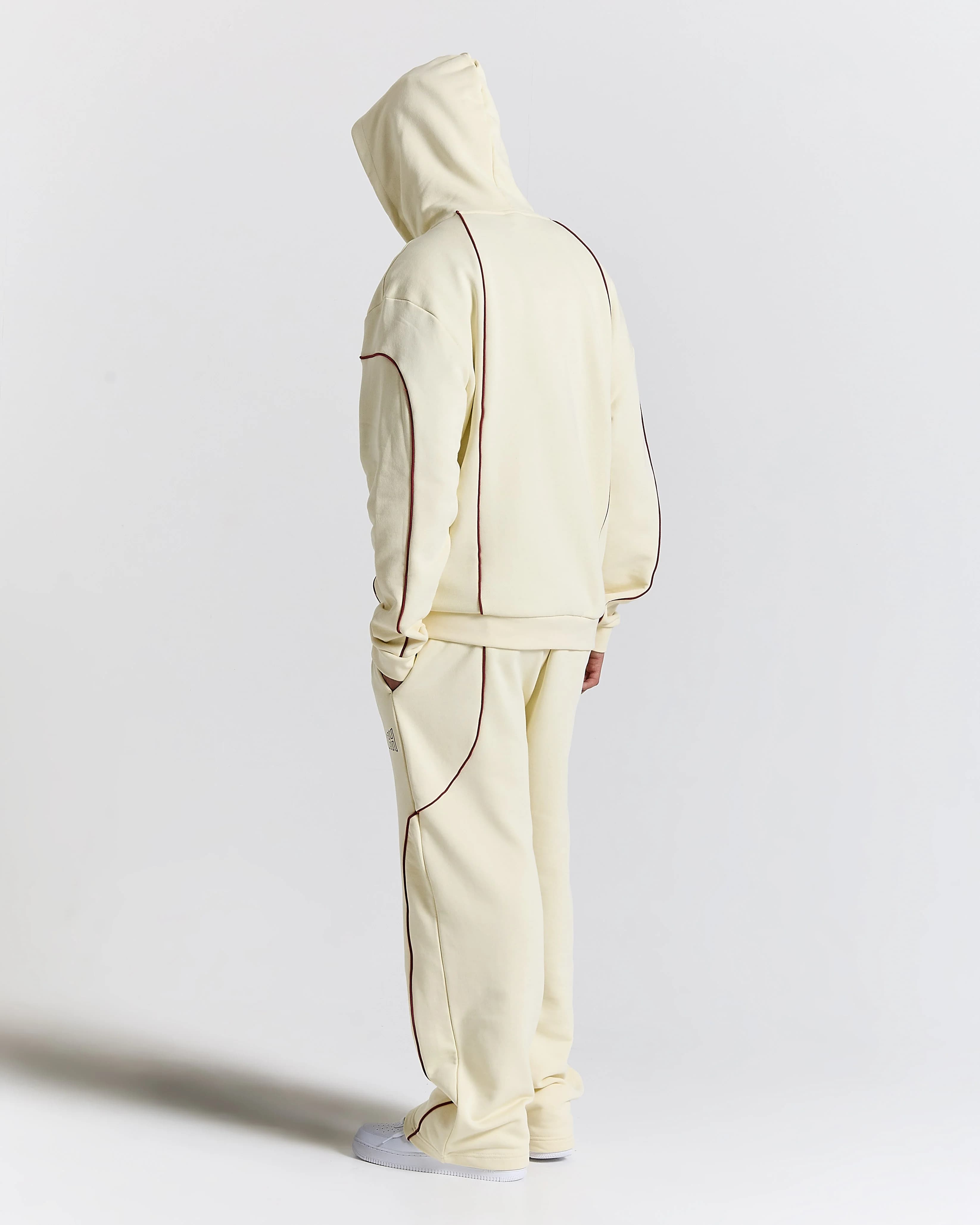 Trace Zip Relaxed Fit Hoodie - Ivory 7
