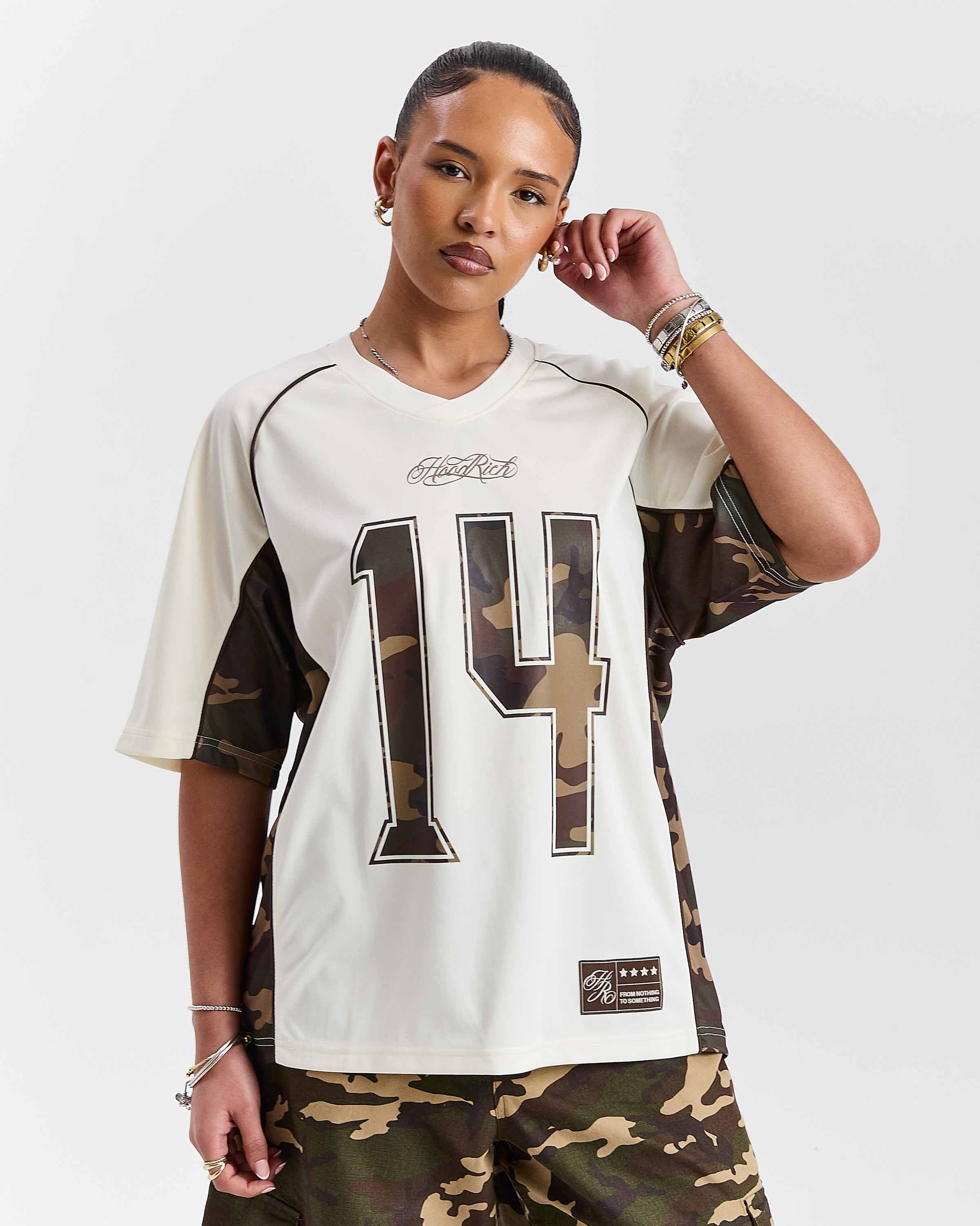 Field Oversized Jersey - White/Camo by Hoodrich
