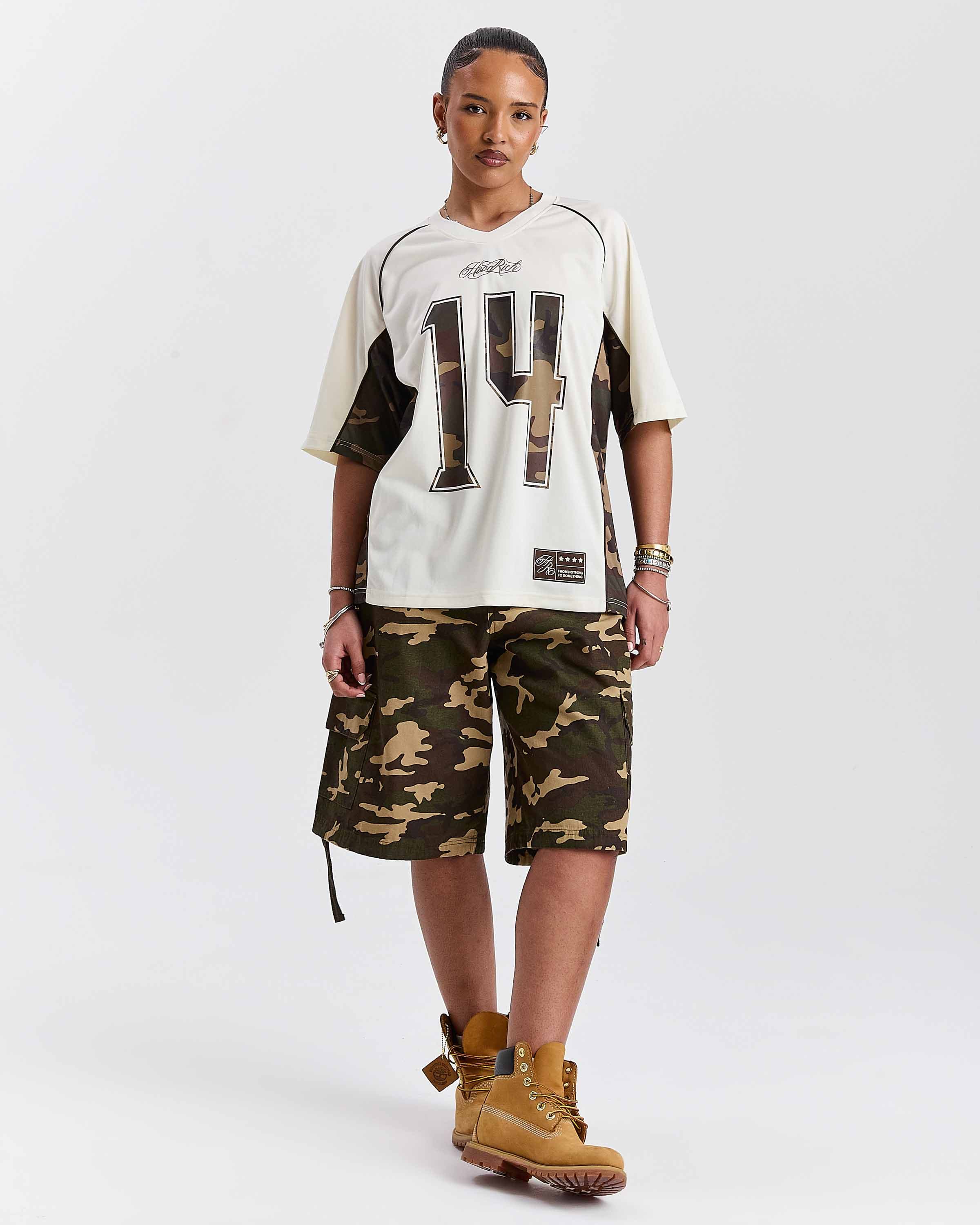Field Oversized Cargo Woven Jort - Camo 2
