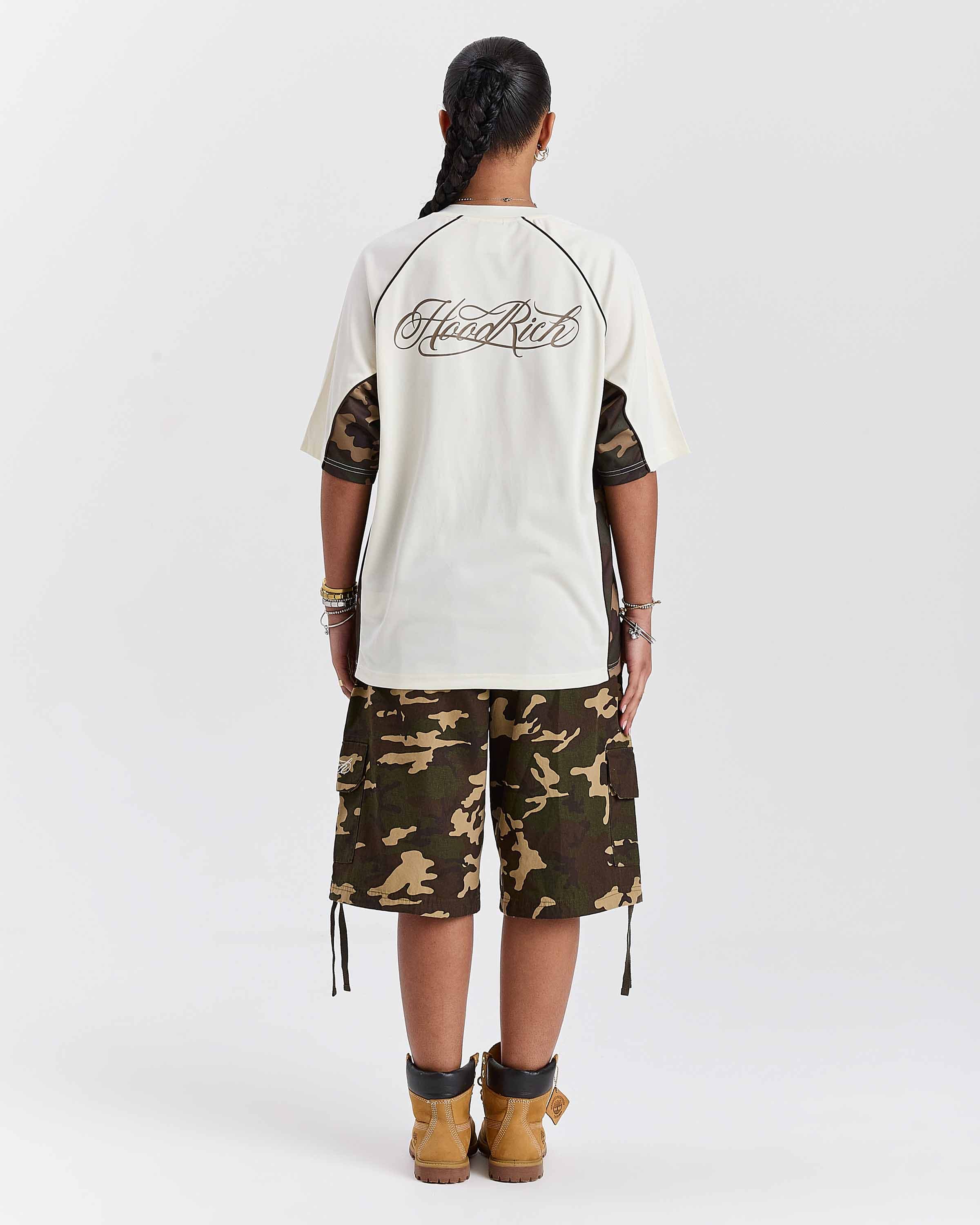 Field Oversized Cargo Woven Jort - Camo 4