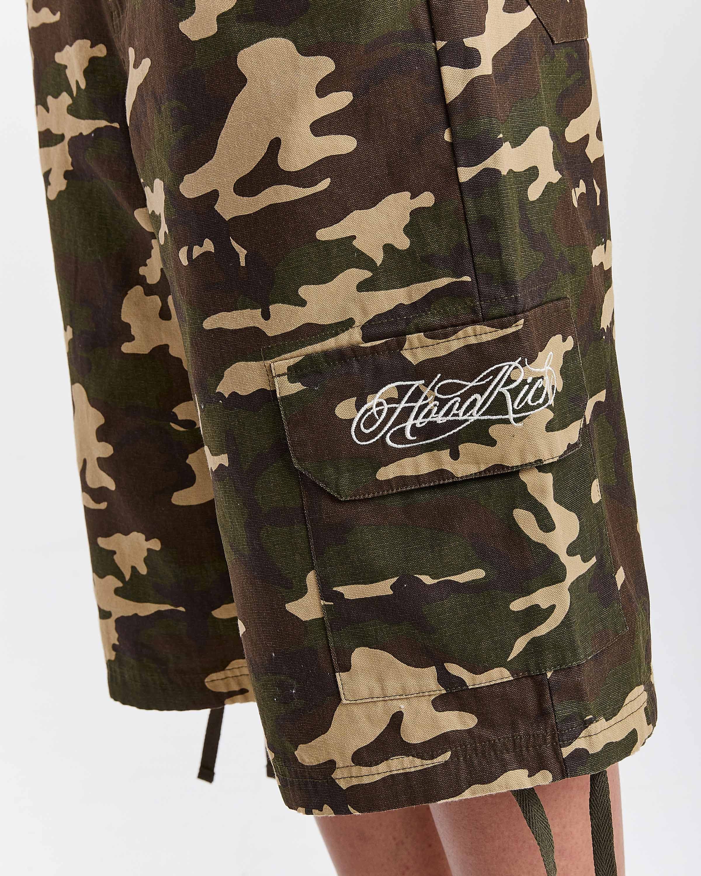 Field Oversized Cargo Woven Jort - Camo 5
