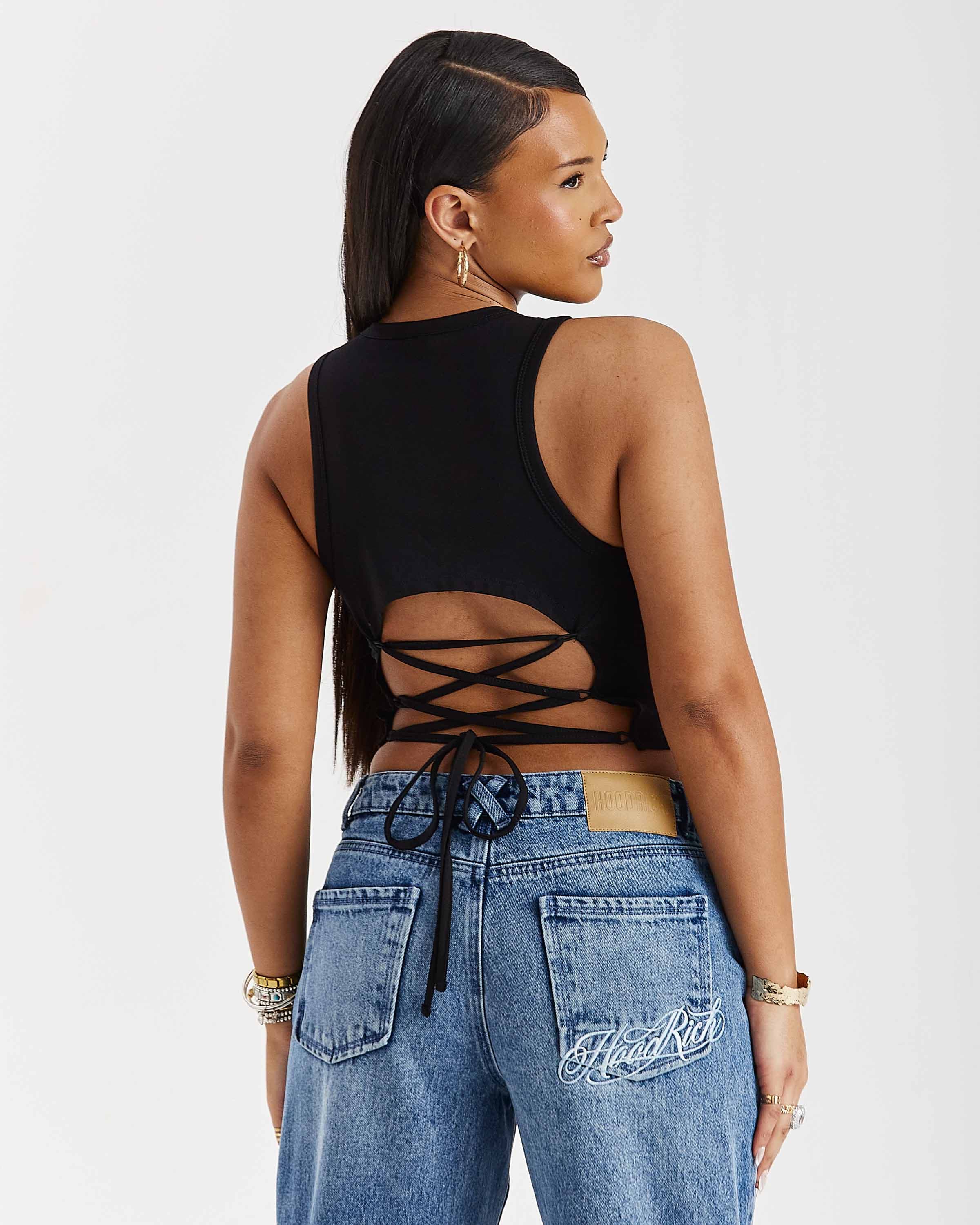 Token Wide Leg Cargo Jeans - Washed Mid Blue 4