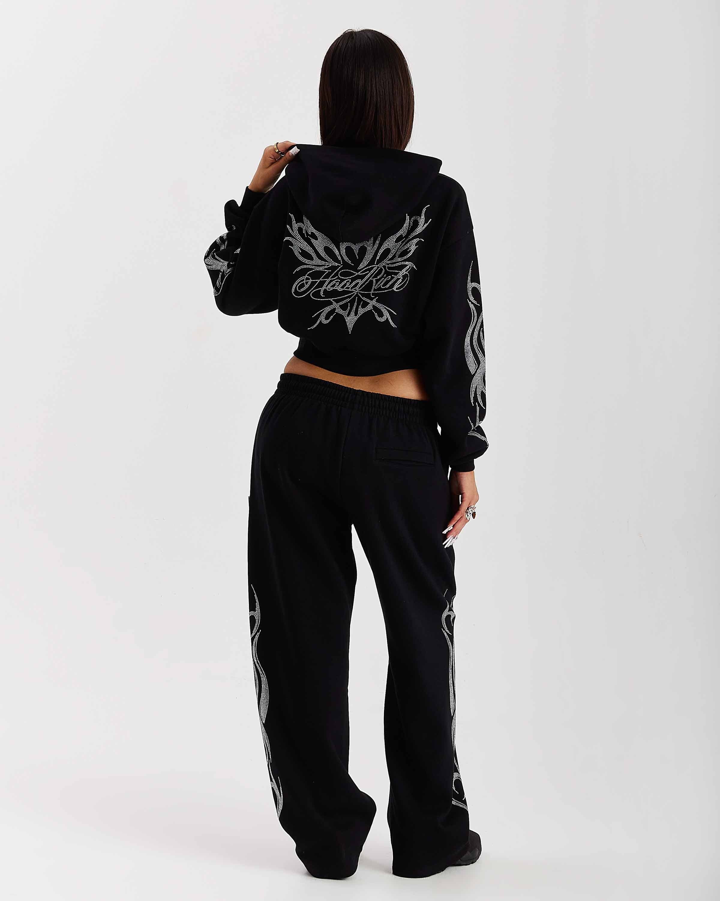 Morpho Boxy Hoodie - Black/Silver 2
