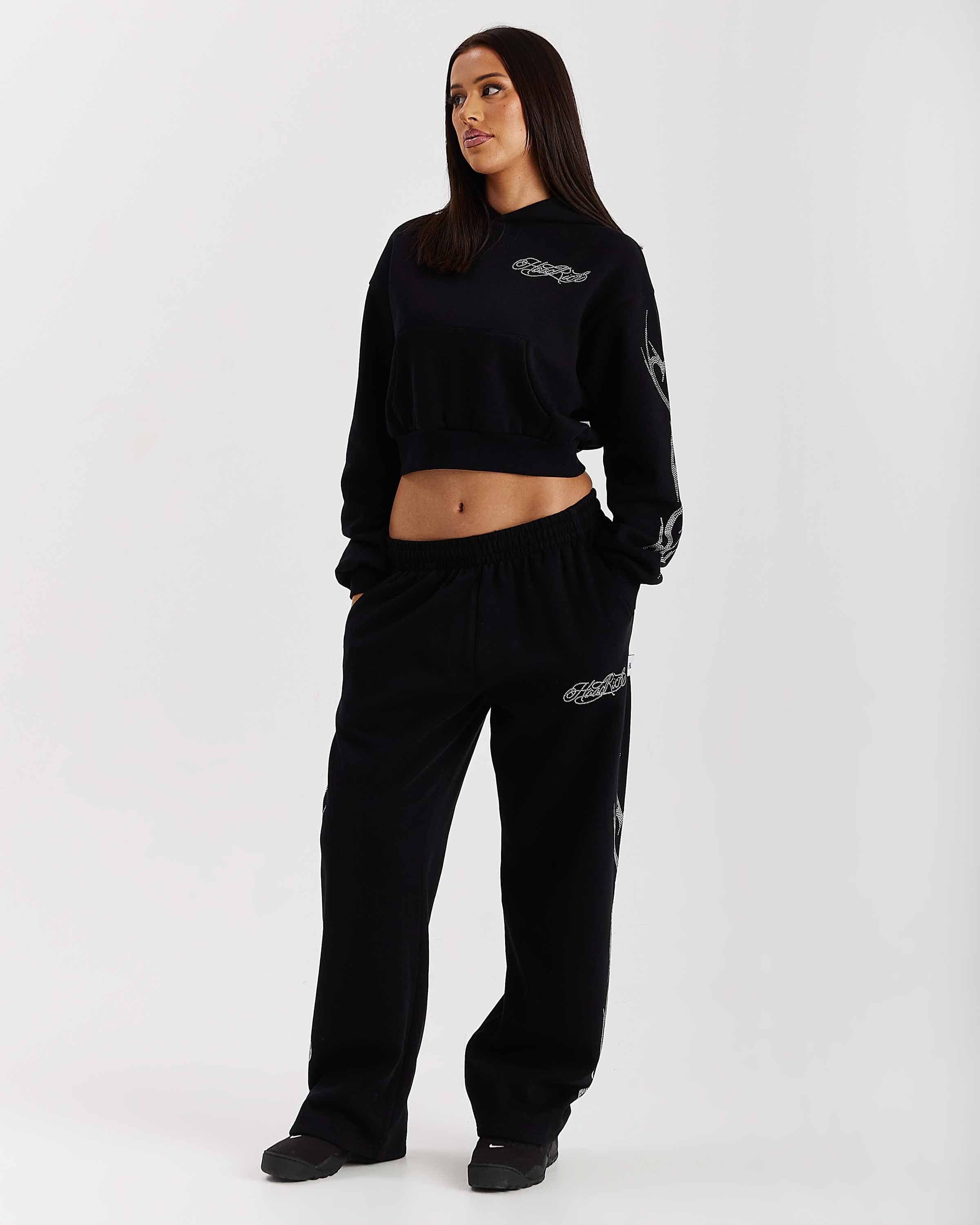 Morpho Boxy Hoodie - Black/Silver 3