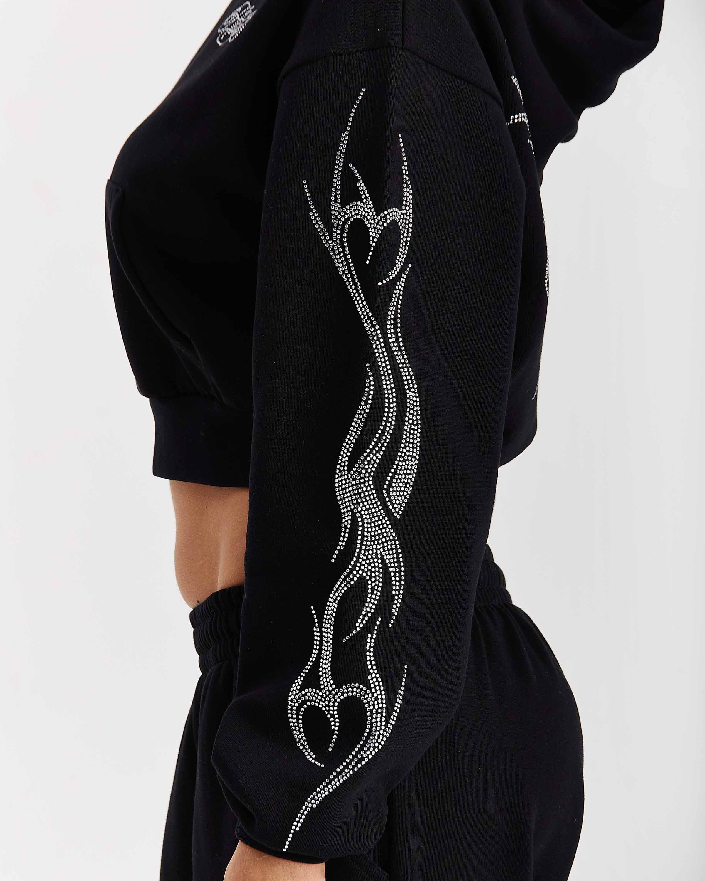 Morpho Boxy Hoodie - Black/Silver 4