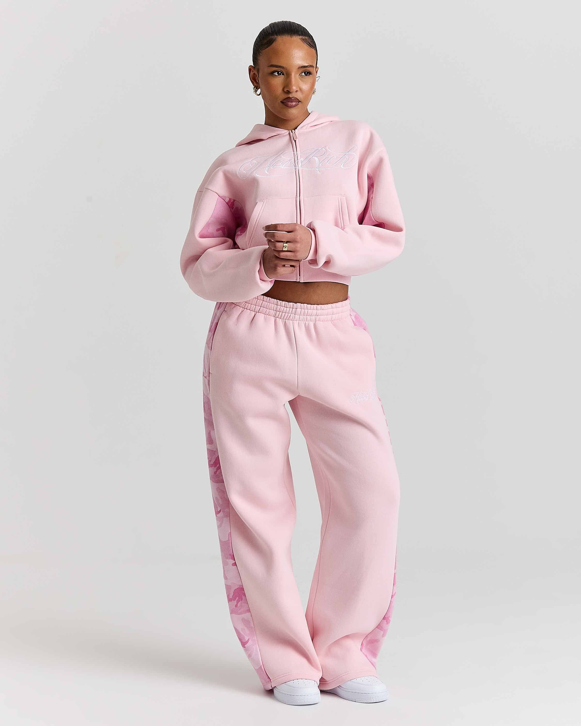 Field Boxy Zip Hoodie - Pink/White/Camo 5