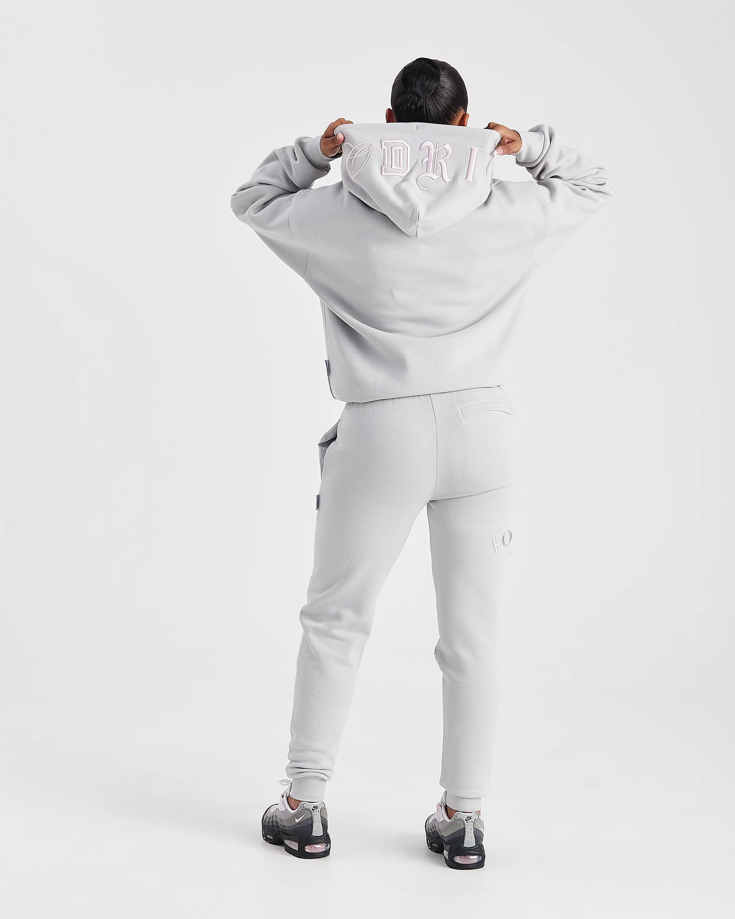 Calor Oversized Hoodie - Light Grey/Pink 8