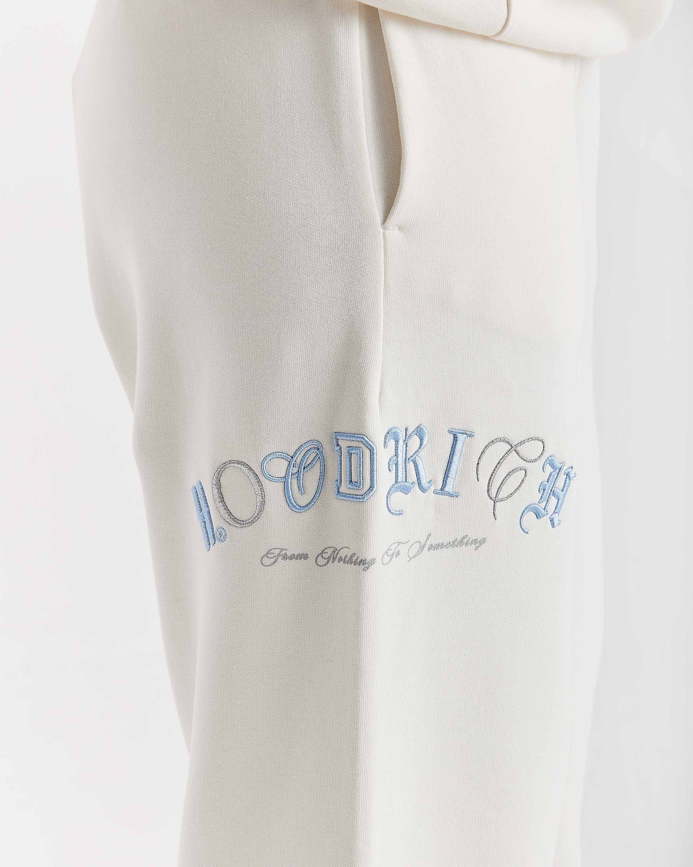 Calor Oversized Wide Leg Joggers - Off White/Blue 5