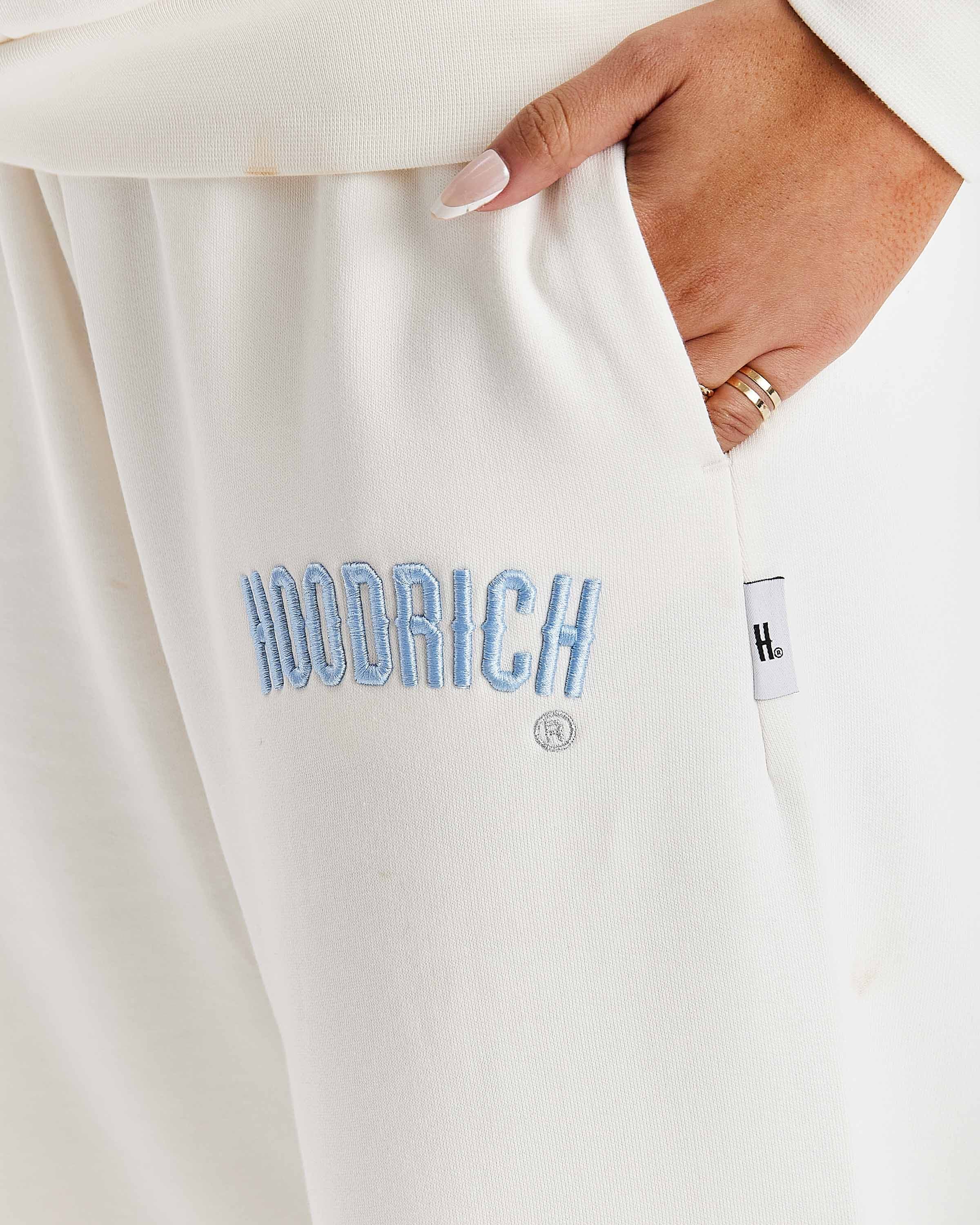 Calor Oversized Wide Leg Joggers - Off White/Blue 6