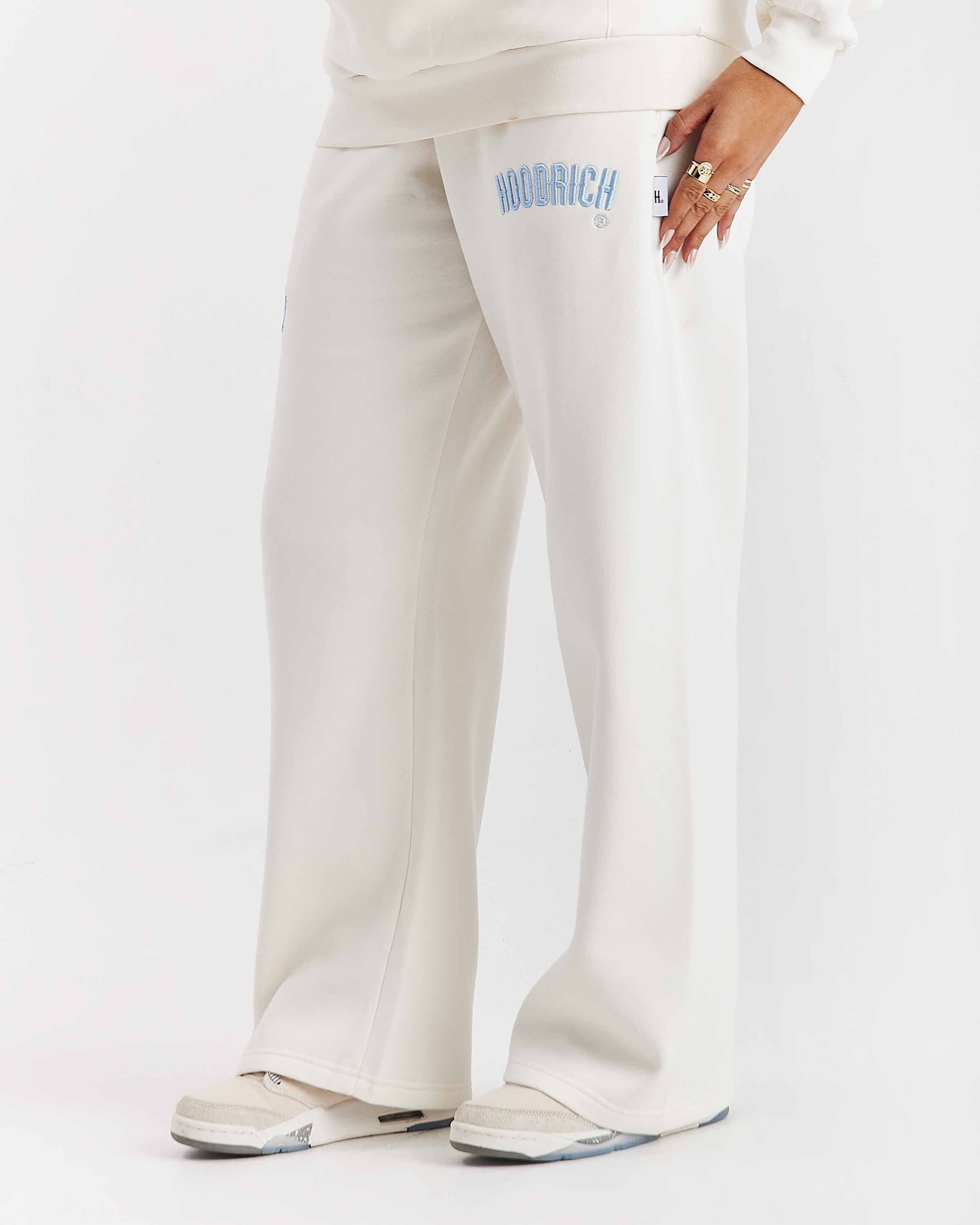 Calor Oversized Wide Leg Joggers - Off White/Blue 8