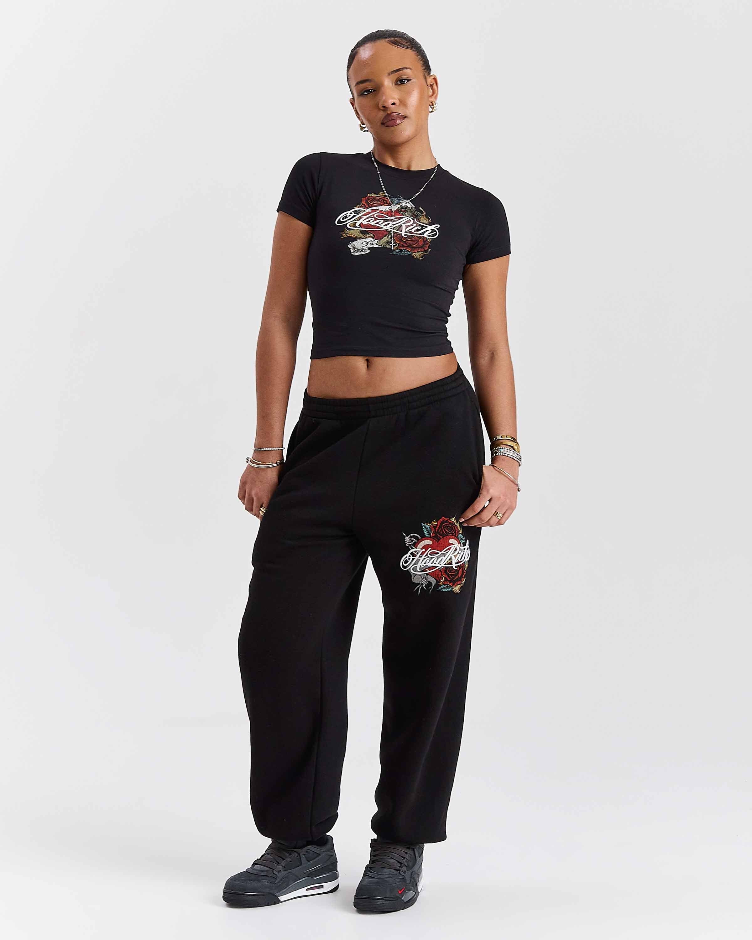 Vox Oversized Joggers - Black/Red 20