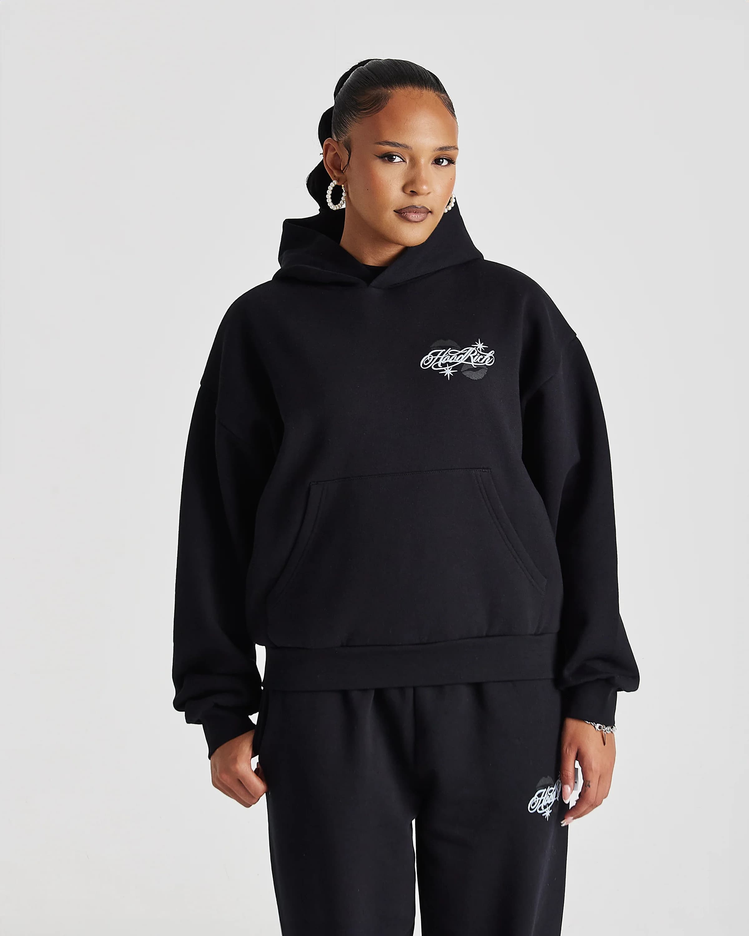 Vision Mid Length Hoodie - Black 2