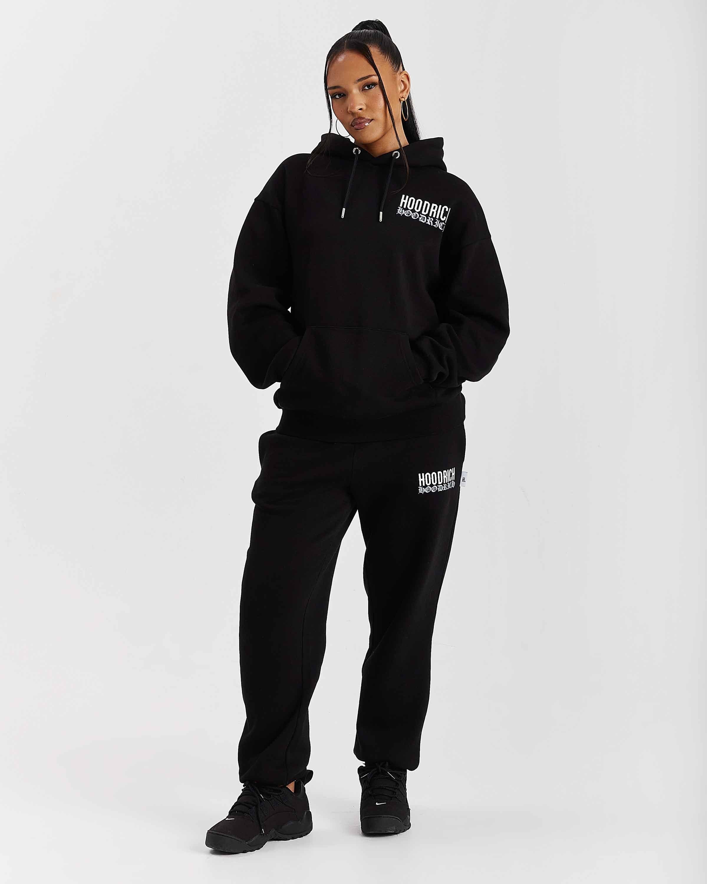 Flex Oversized Hoodie - Black/White 4