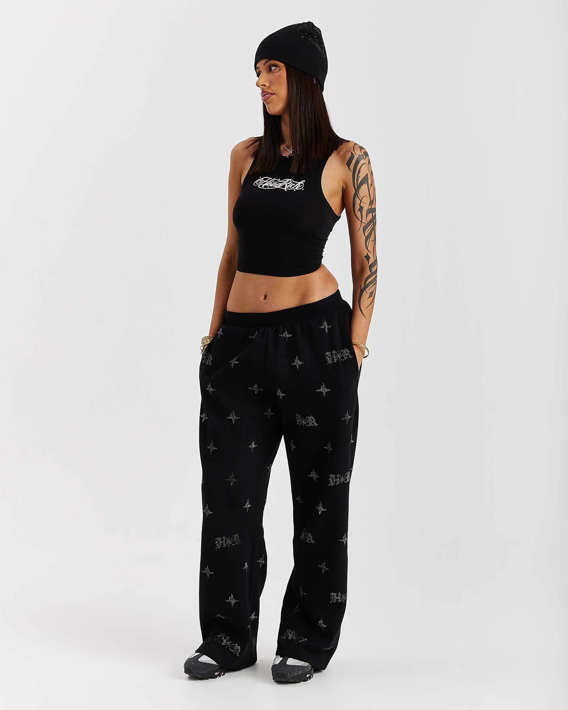 Solace Tie Back Racer Vest - Black/Pink 4