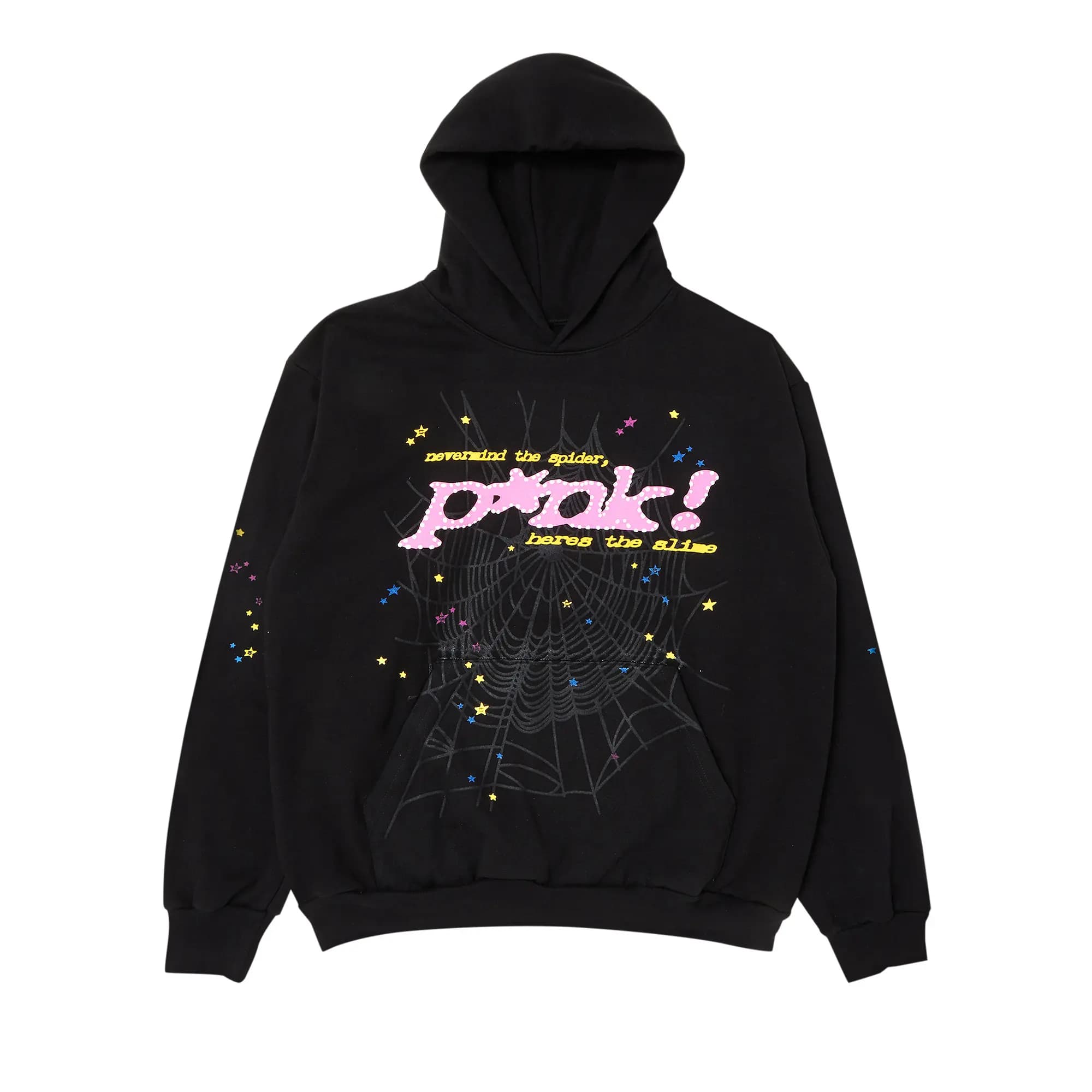 Sp5der P*nk Hoodie 'Black' by SP5DER