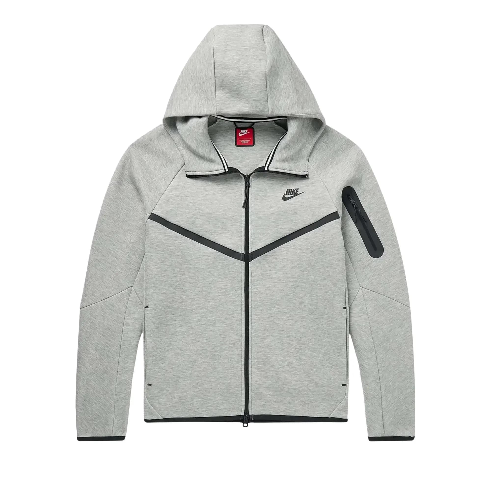 Nike Tech Fleece Full-Zip Windrunner Hoodie 'Dark Grey Heather/Black' by Nike