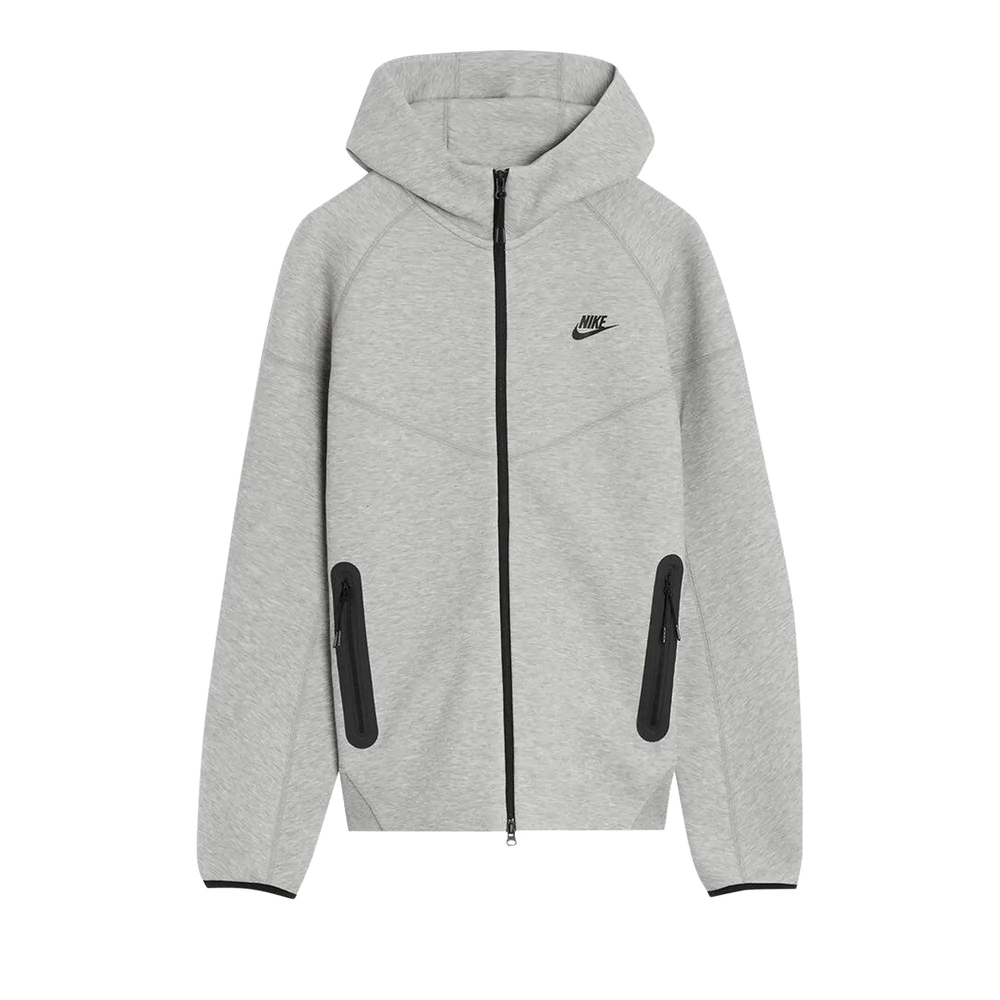 Nike Sportswear Tech Fleece Windrunner Full Zip Hoodie 'Dark Grey Heather/Black' by Nike