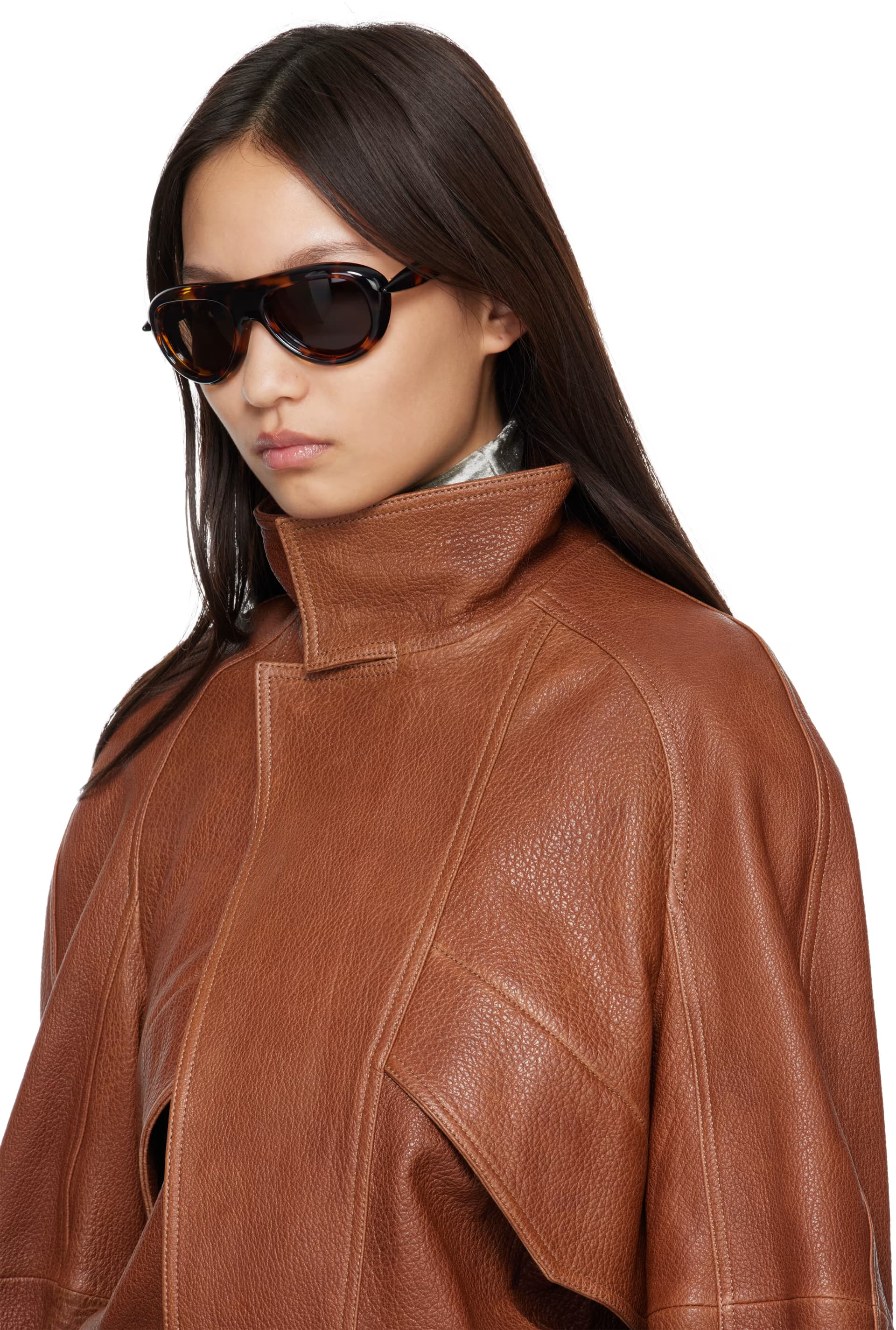 Brown Sardine Aviator Sunglasses 4