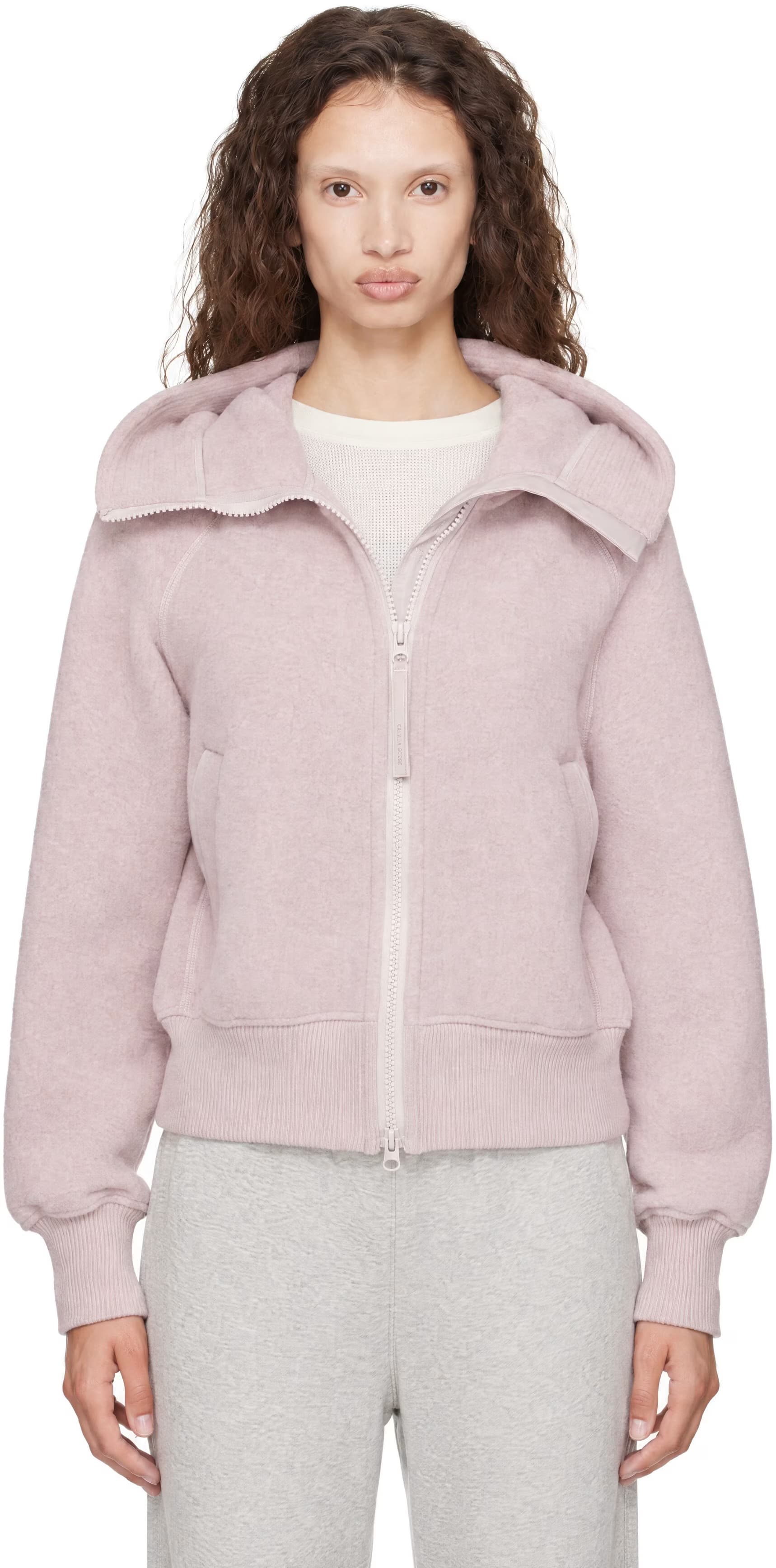 Pink Chilliwack Fleece Bomber Jacket by Canada Goose