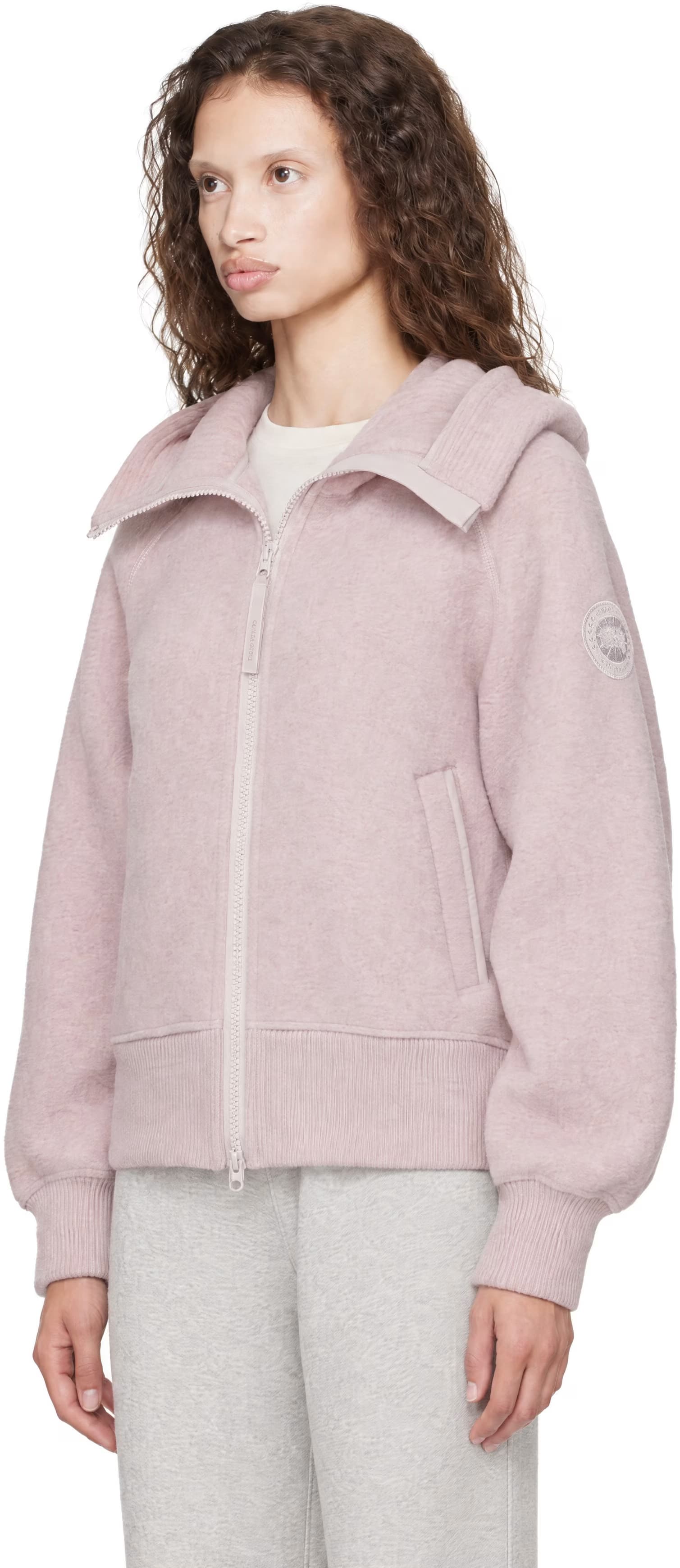 Pink Chilliwack Fleece Bomber Jacket 4