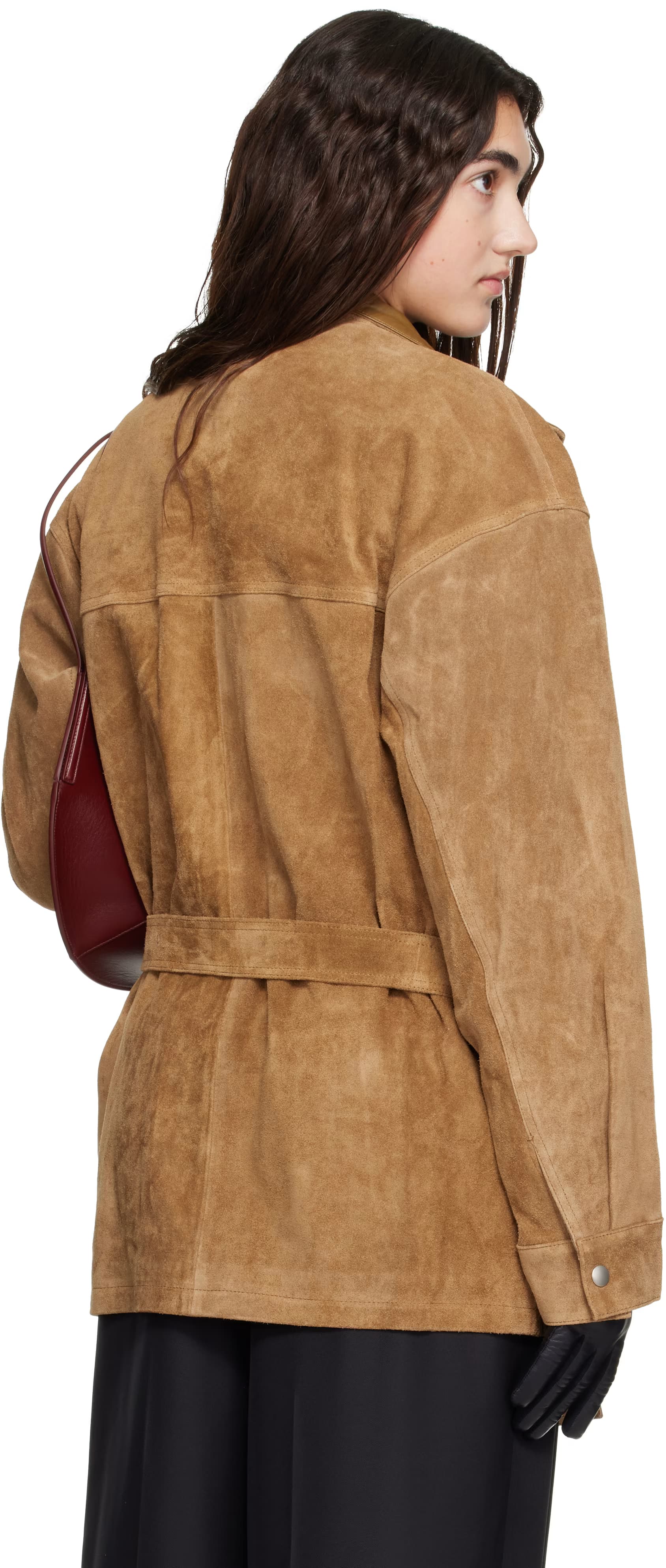 Tan Doran Suede Jacket by Arma