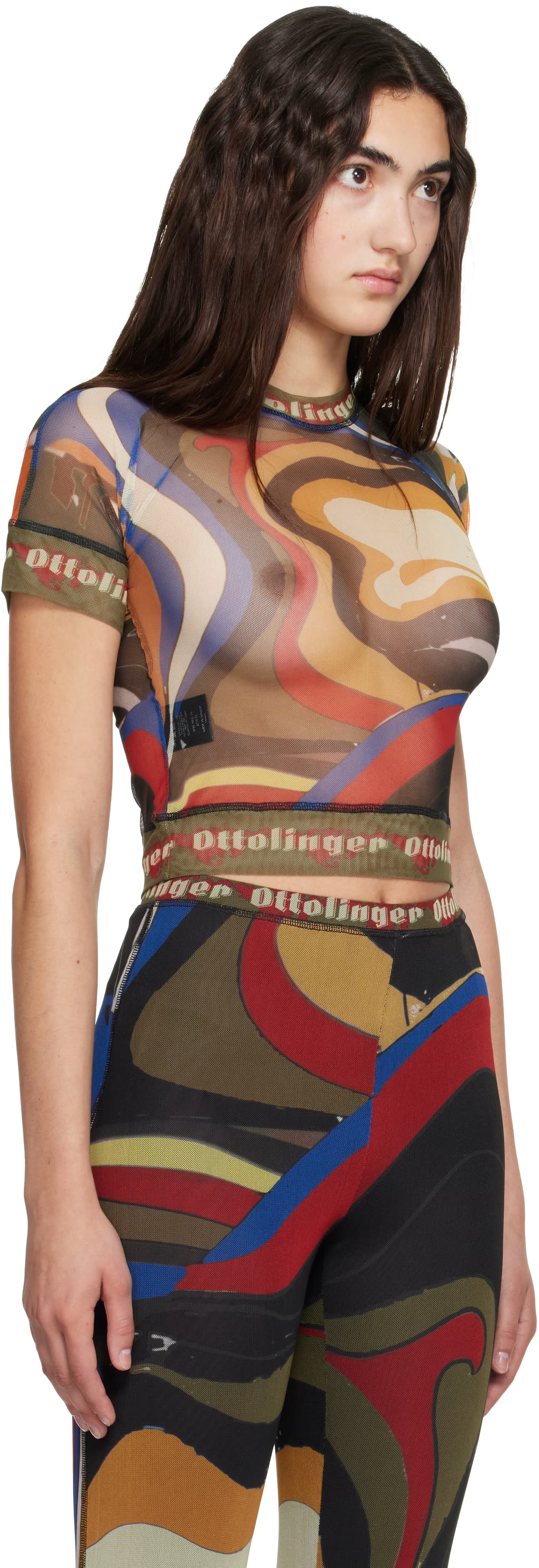 Multicolor Mesh T-shirt by Ottolinger