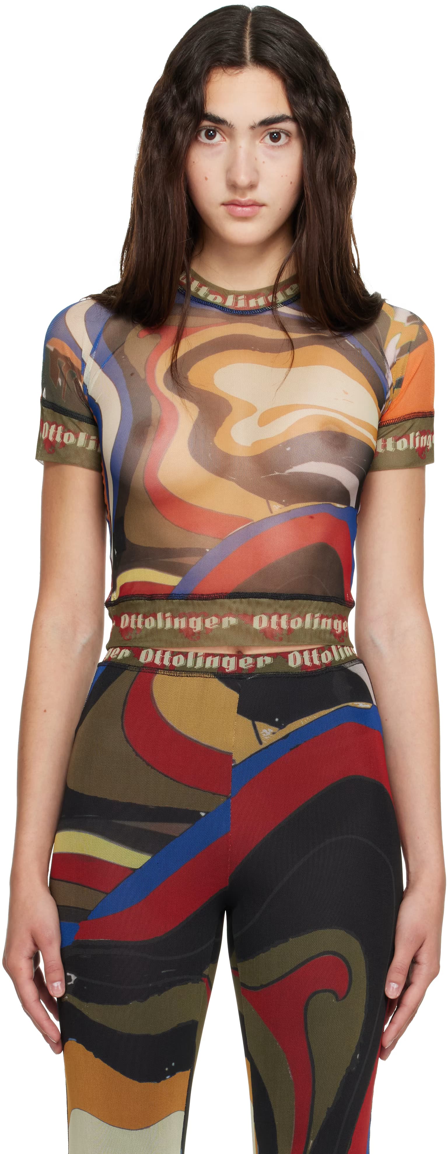 Multicolor Mesh T-shirt by Ottolinger