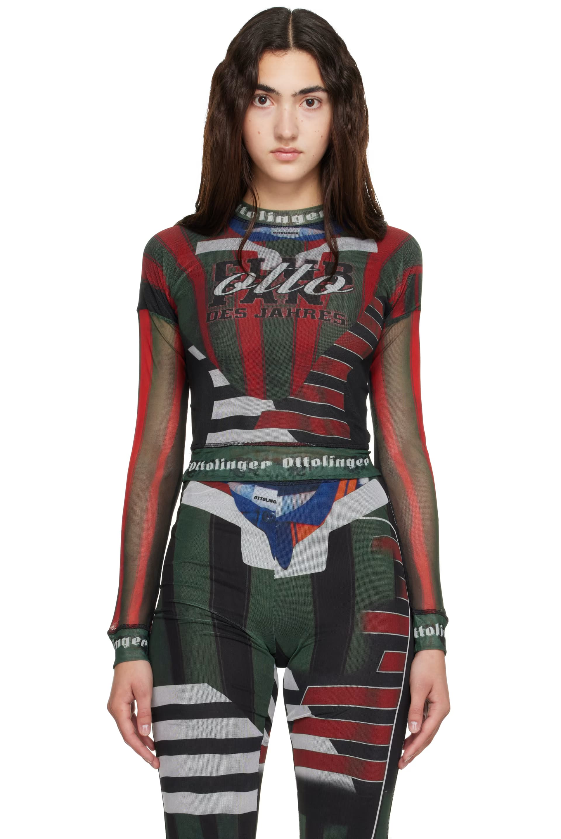 Multicolor Mesh Longsleeve T-shirt by Ottolinger