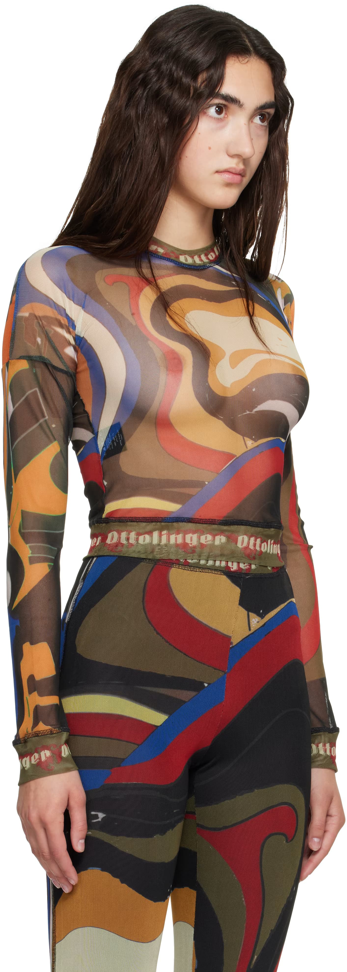 Multicolor Mesh Longsleeve T-shirt 2
