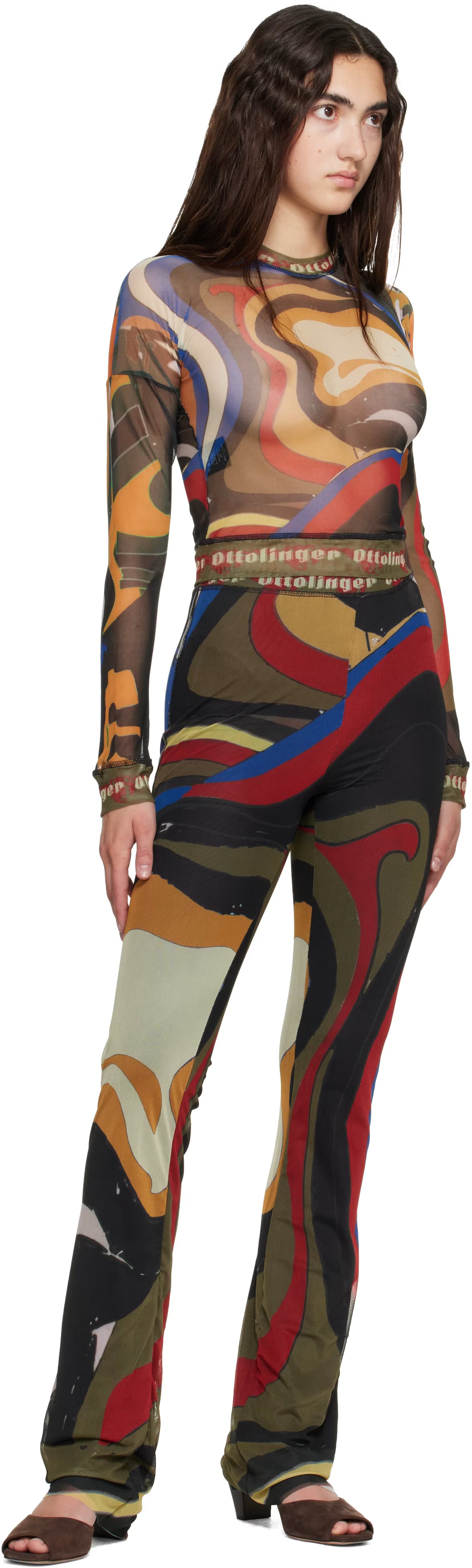 Multicolor Mesh Longsleeve T-shirt 4