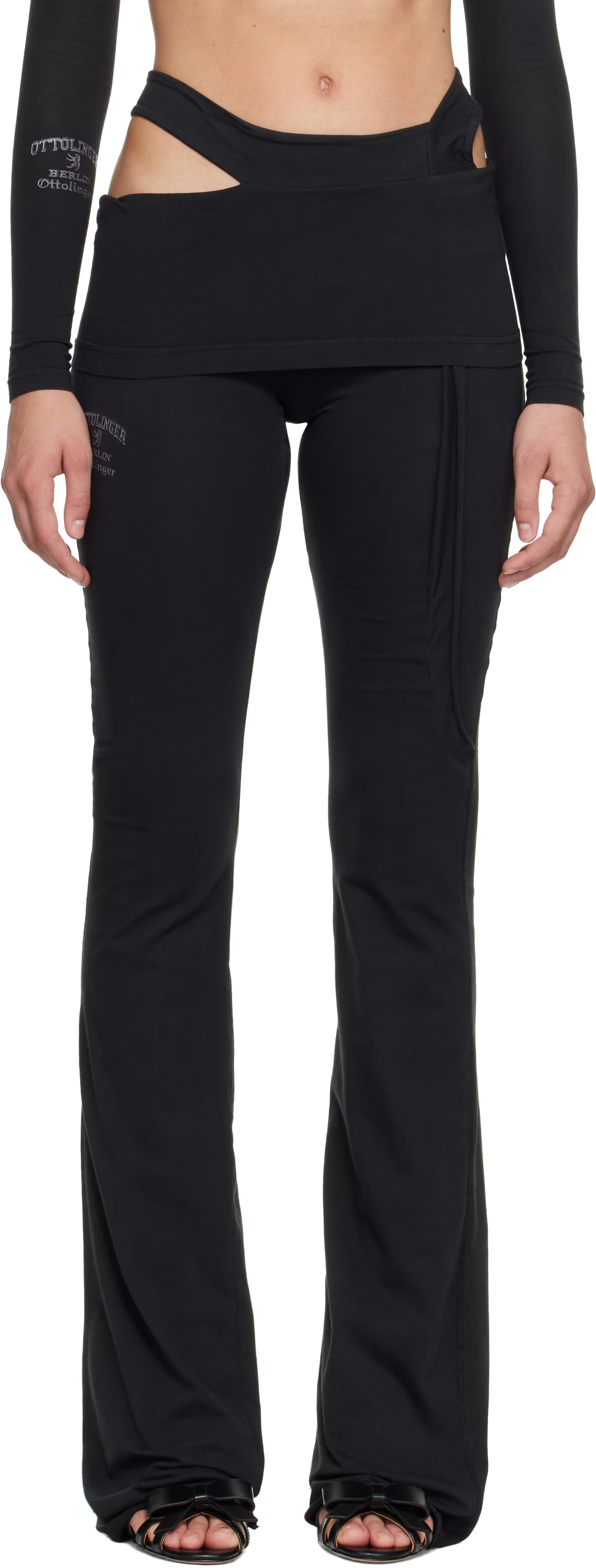 Black Drop-Fold Otto Leggings by Ottolinger