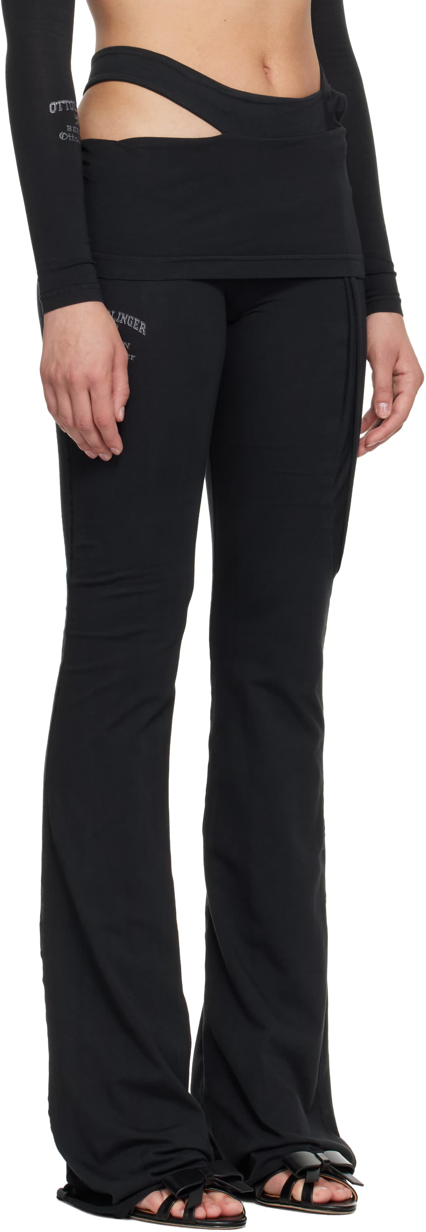 Black Drop-Fold Otto Leggings 2