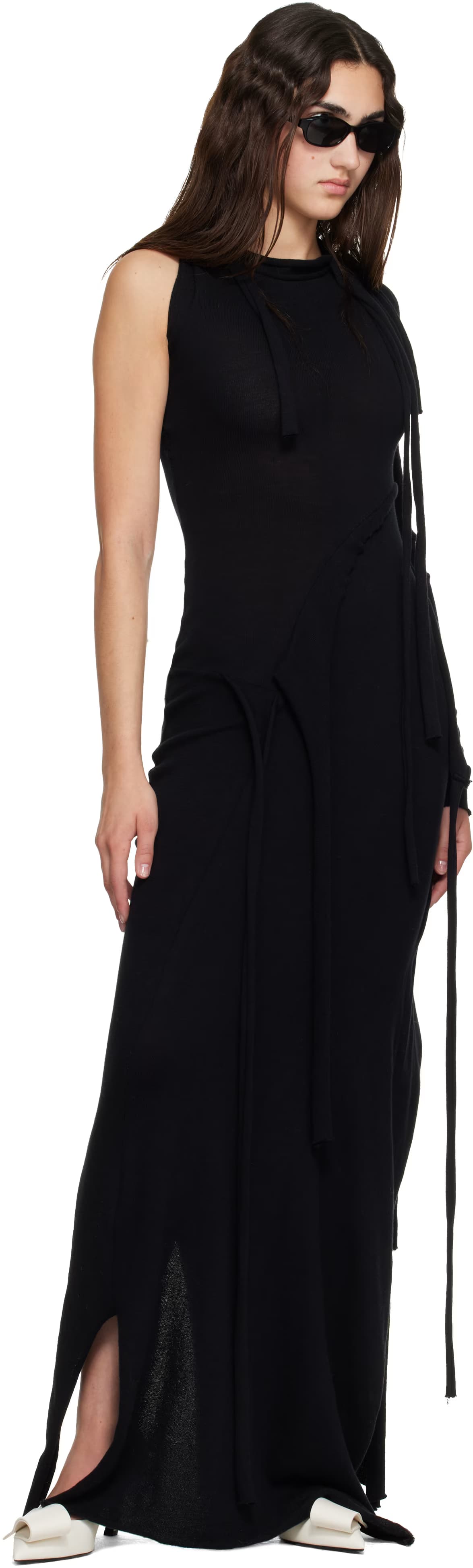 Black Jacquard Maxi Dress 4
