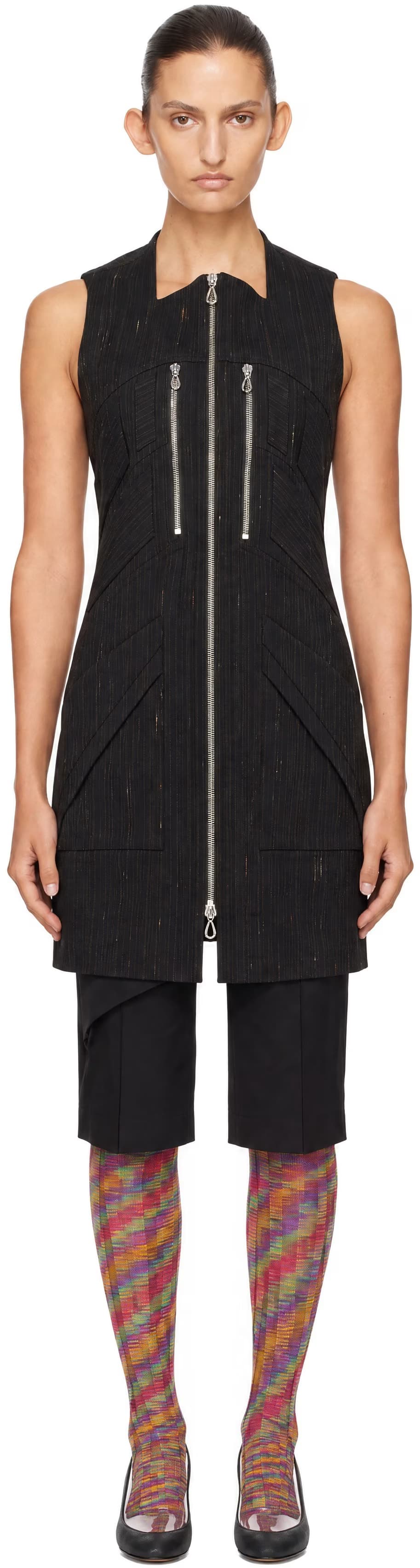 Black Koel Tunic Minidress by Kiko Kostadinov