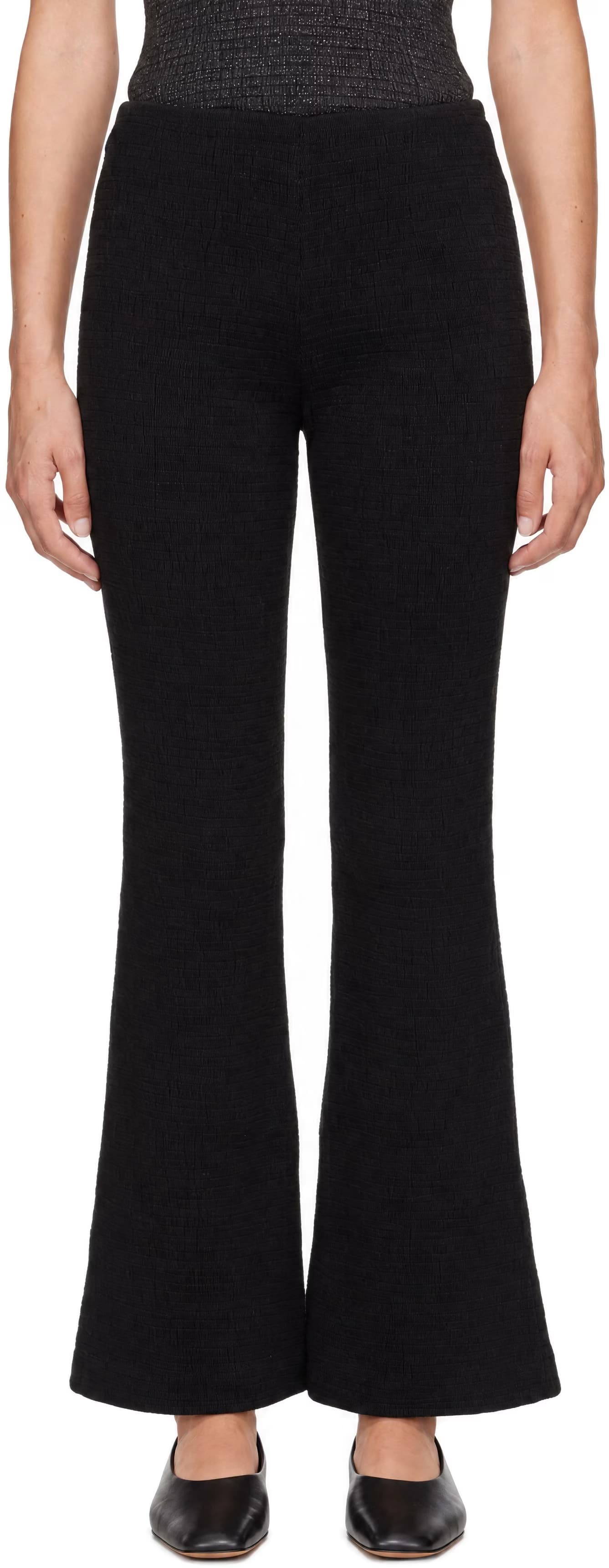 Black Flare Trousers by Super Yaya