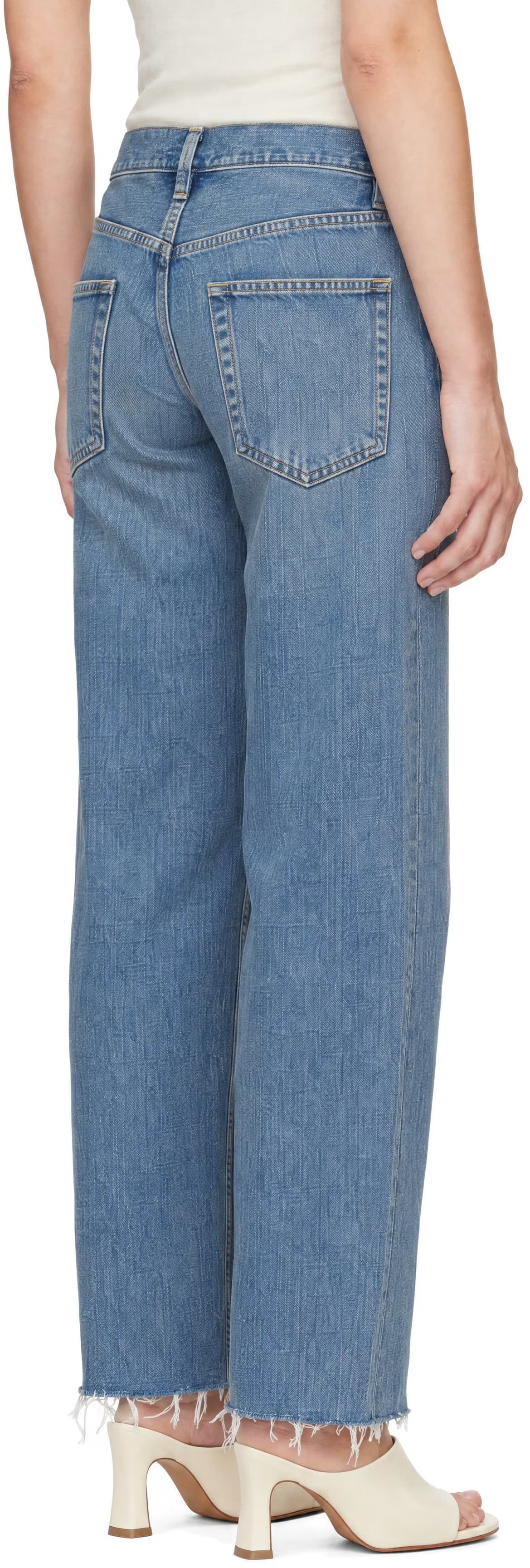 Blue Relaxed Five Pocket Jeans 3