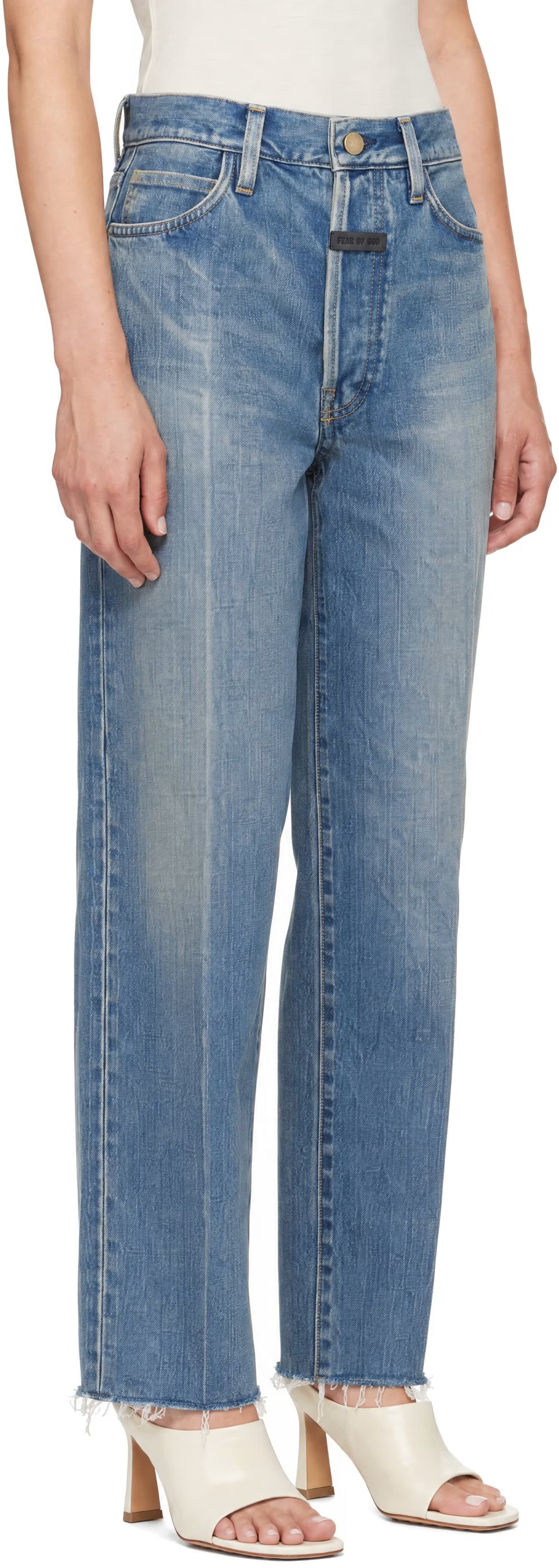 Blue Relaxed Five Pocket Jeans 2